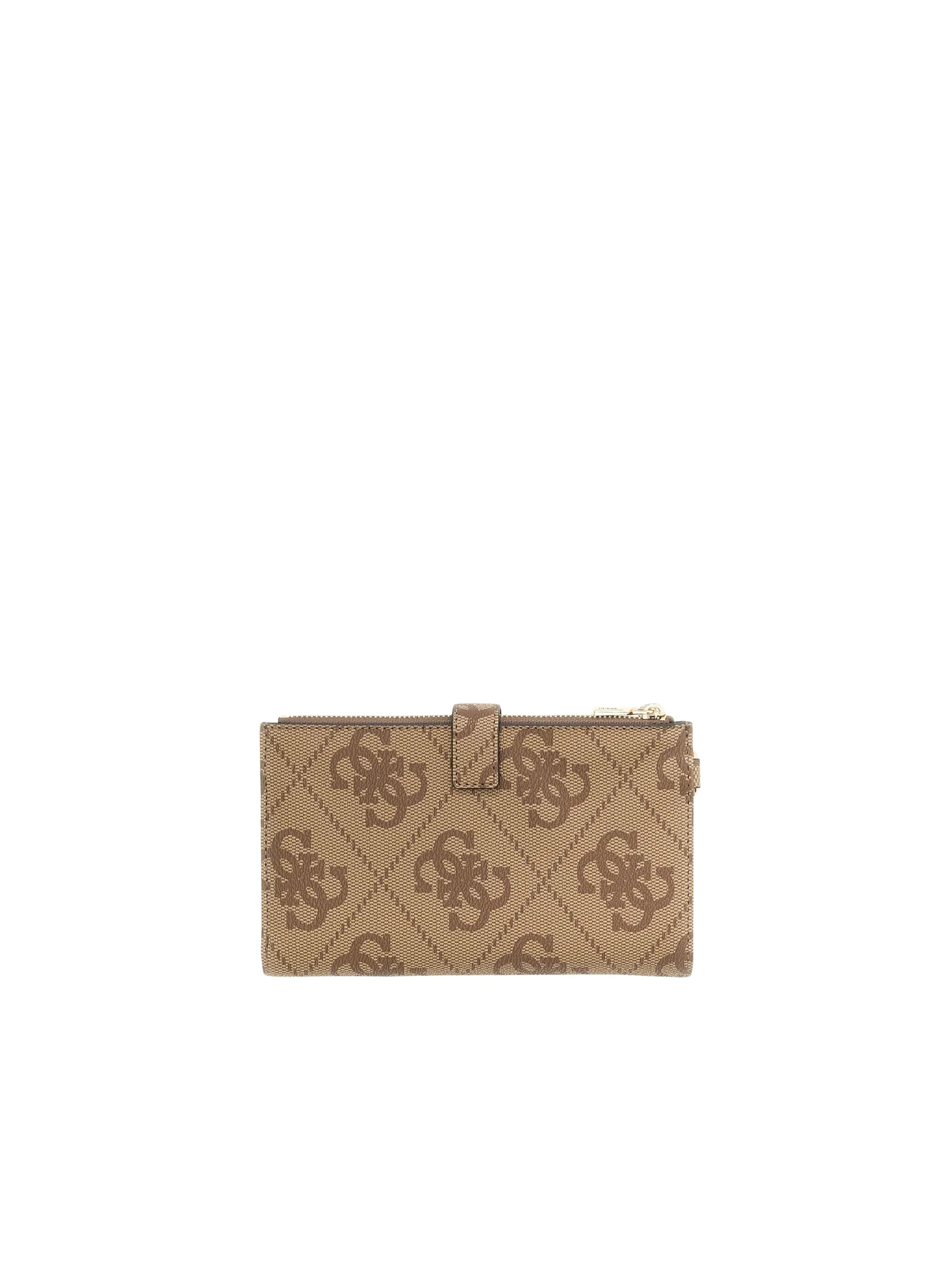 Portafoglio Guess marrone con logo triangolare e chiusura a scatto - Image 2