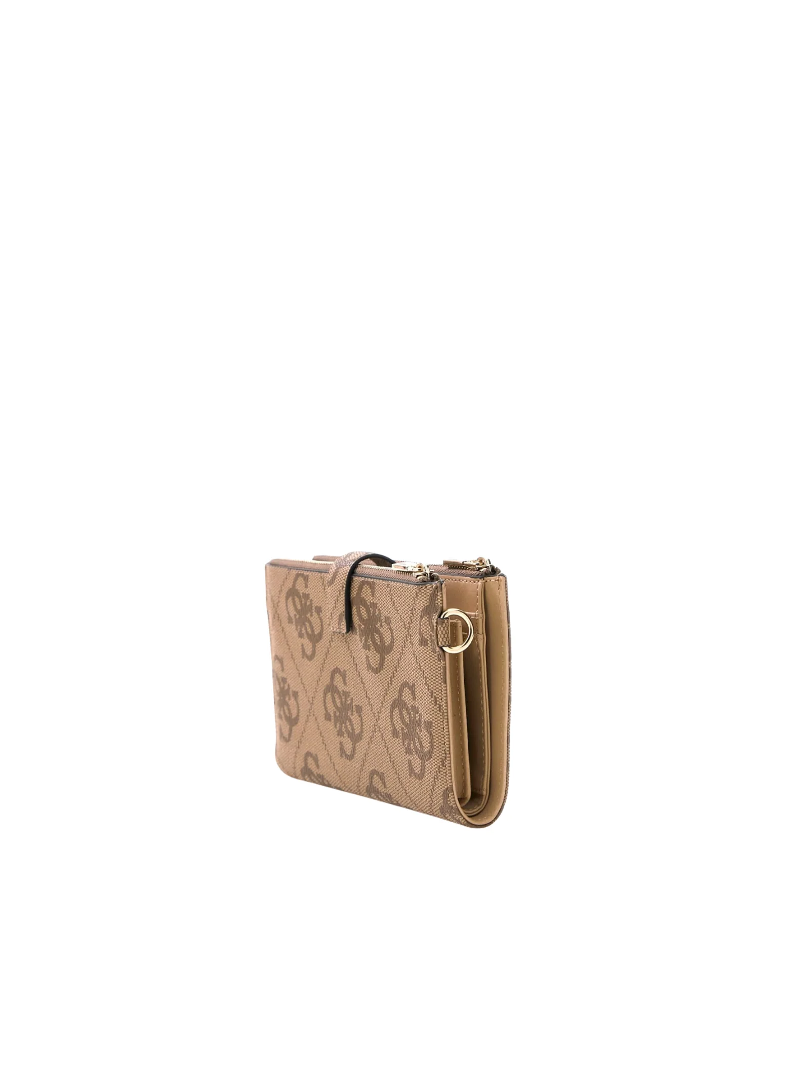 Portafoglio Guess marrone con logo triangolare e chiusura a scatto - Image 3