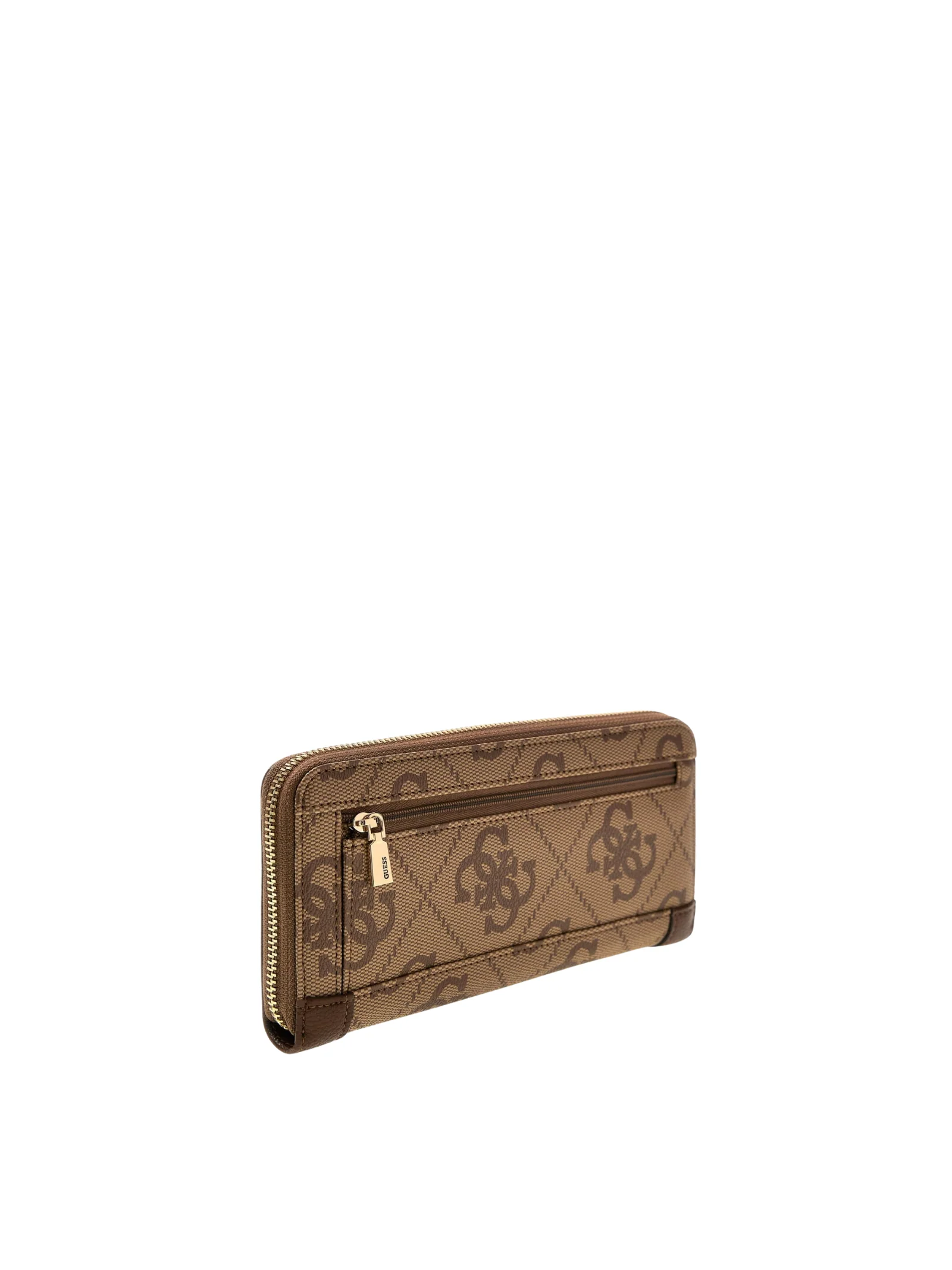 Portafoglio Guess marrone con stampa logo 4G e bande laterali - Image 3