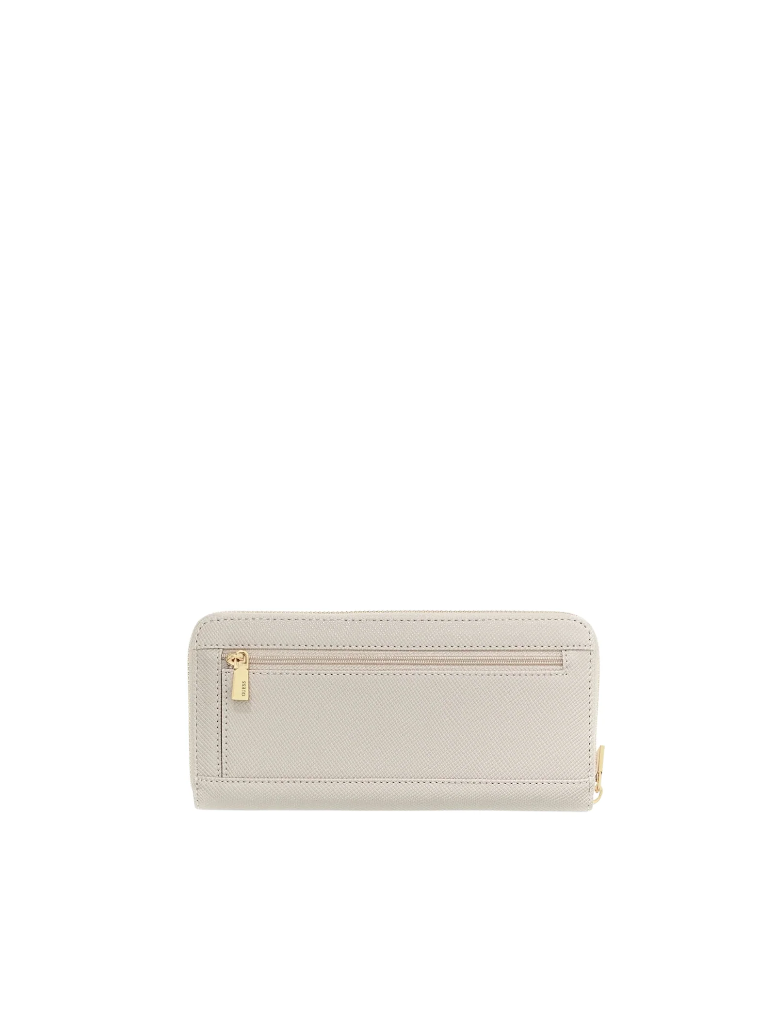 Portafoglio lungo Guess beige con logo triangolare in rilievo - Image 2