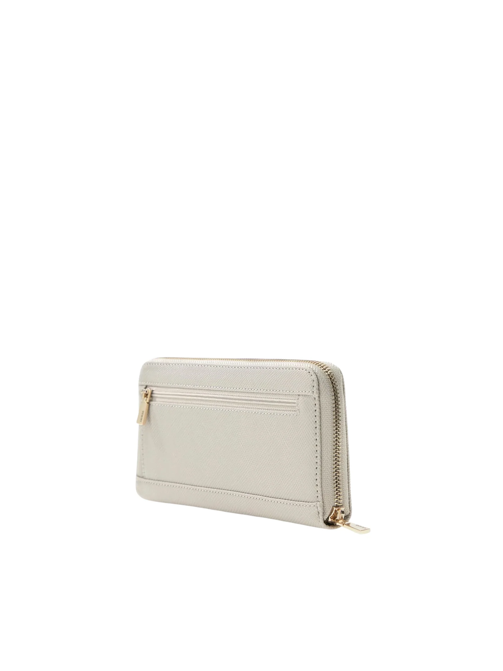 Portafoglio lungo Guess beige con logo triangolare in rilievo - Image 3