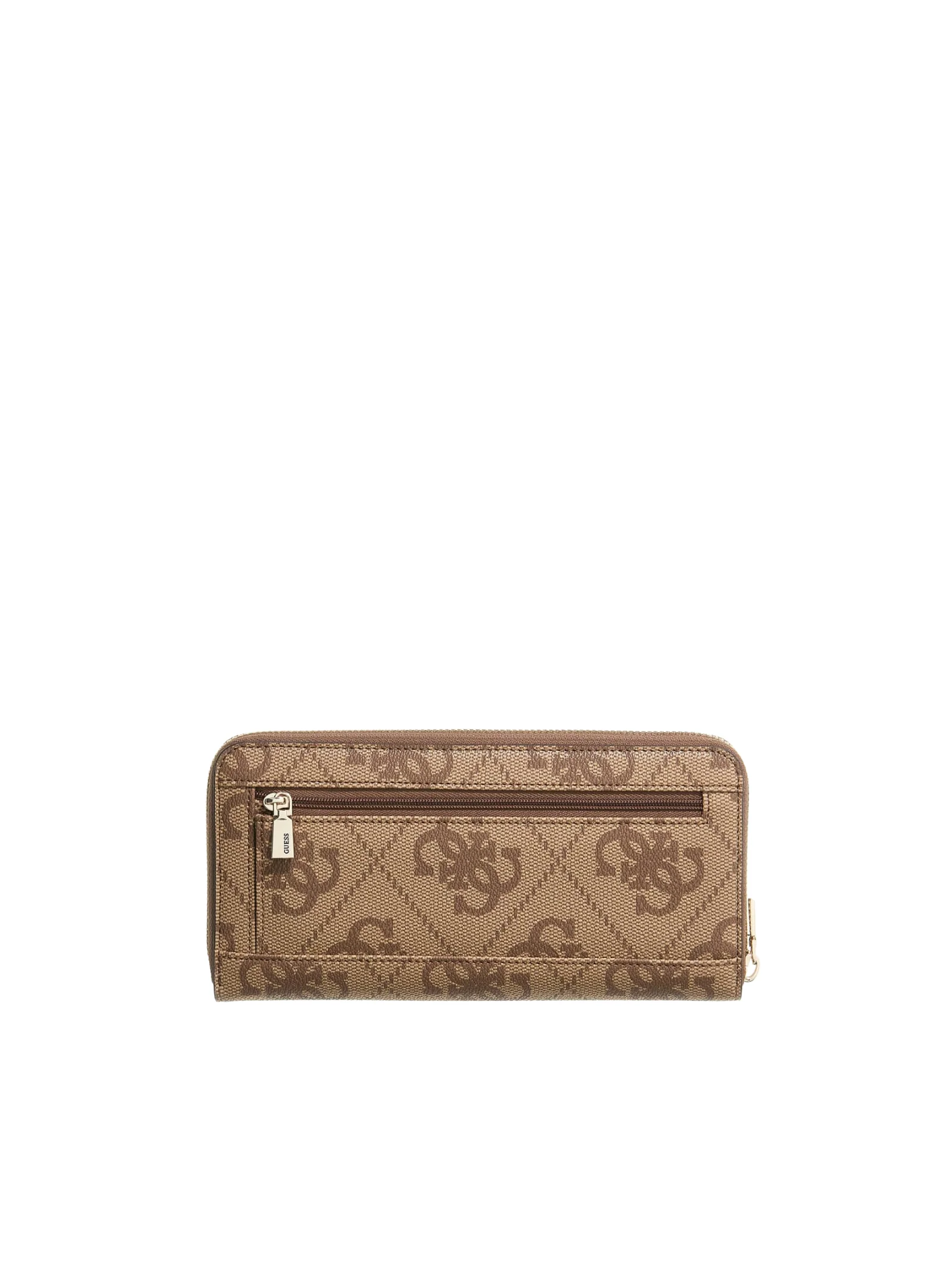 Portafoglio lungo Guess marrone con logo 4G e dettaglio metallico - Image 2
