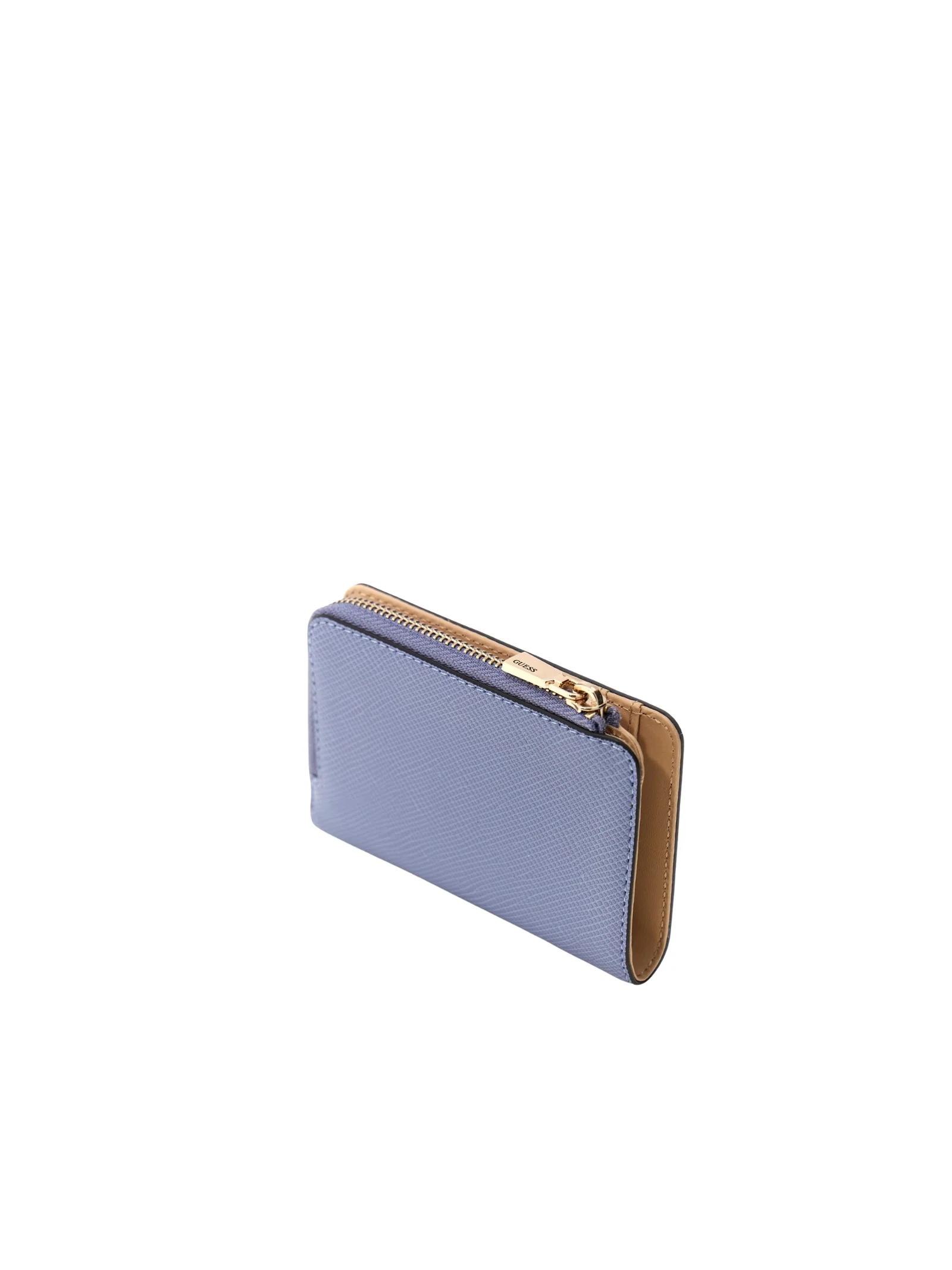 Portafoglio piccolo Guess lilla con bottone automatico e zip - Image 3