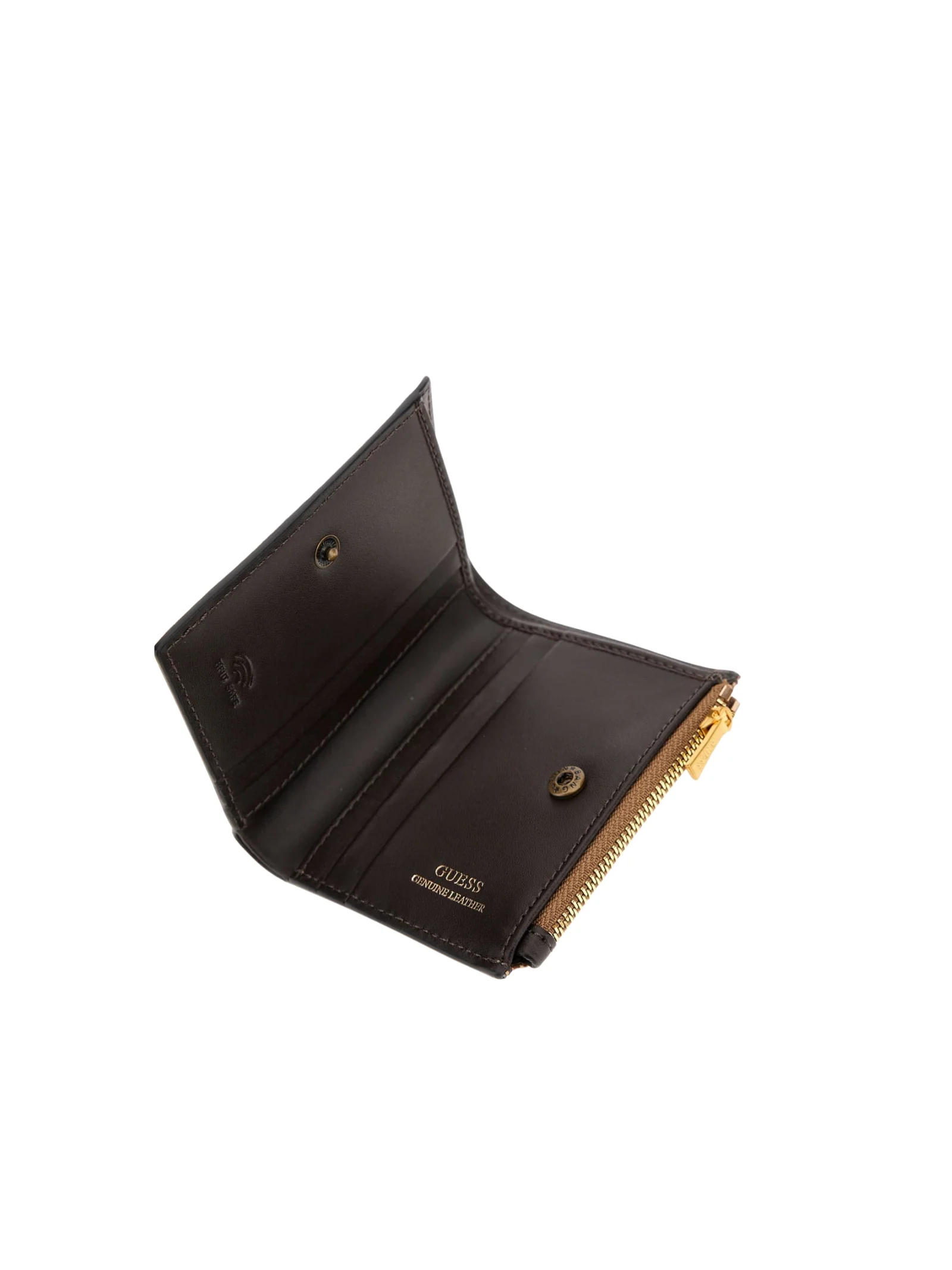 Portafoglio piccolo Guess marrone con logo 4G all over - Image 3