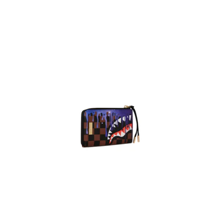 Portafoglio Sprayground marrone con dettagli viola - Image 2