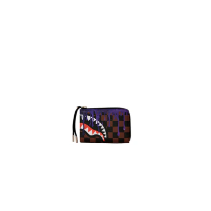 Portafoglio Sprayground marrone con dettagli viola - Image 3