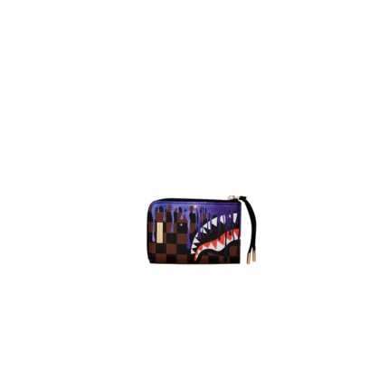 Portafoglio Sprayground marrone con dettagli viola - Image 4