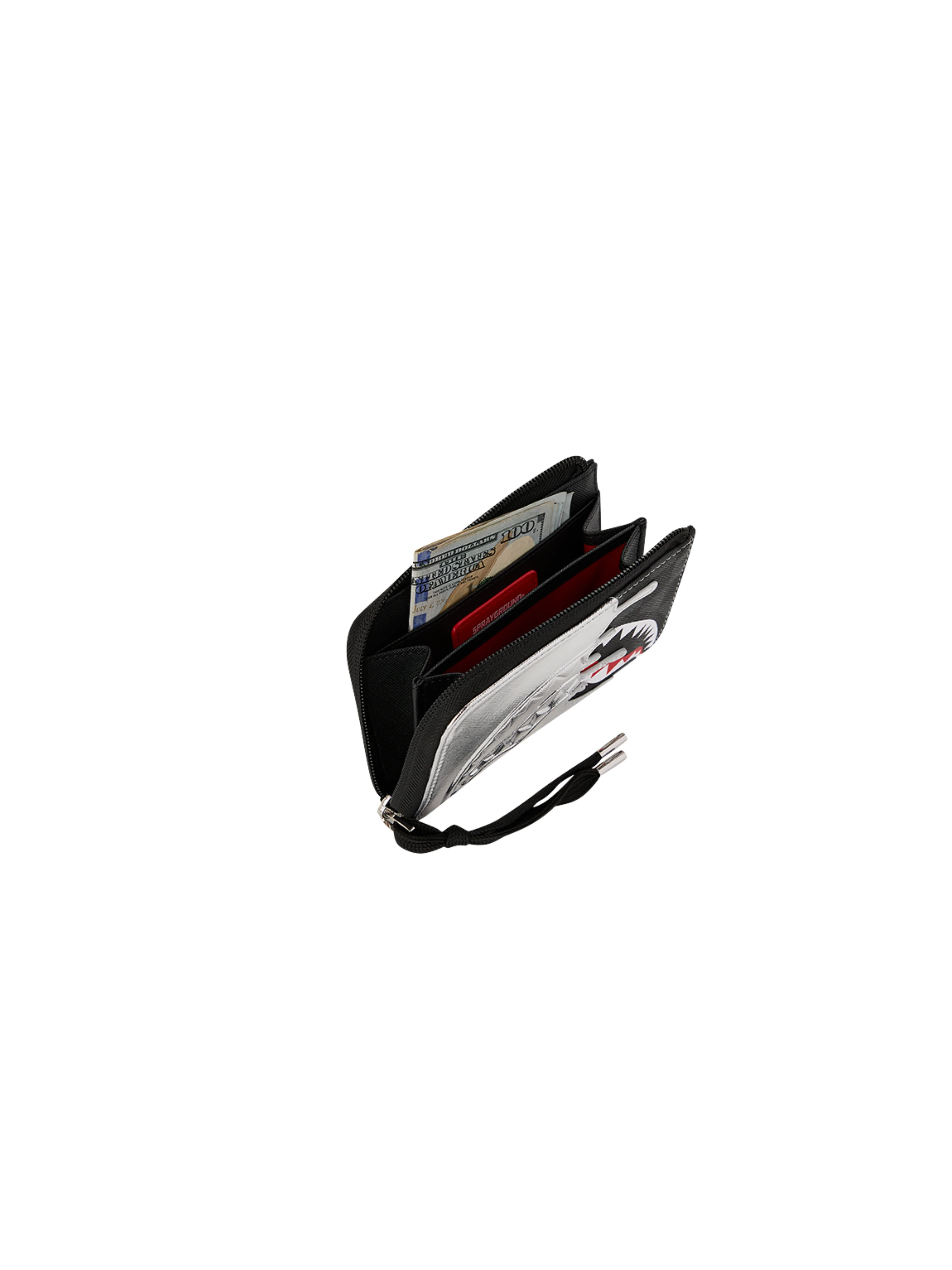 Portafoglio Sprayground nero e argento - Image 4
