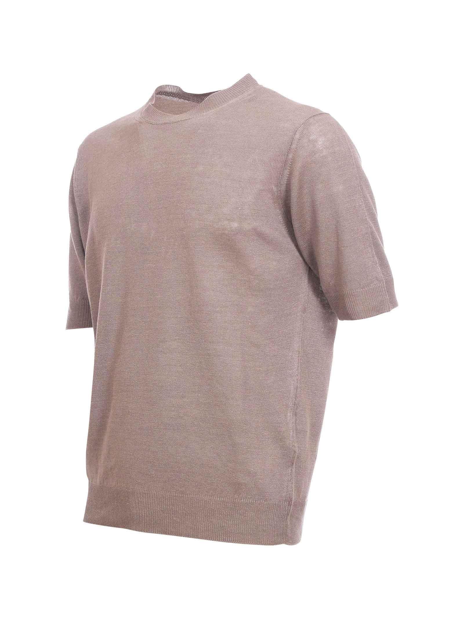 Maglia oversize Portofino fango in lino - Image 2