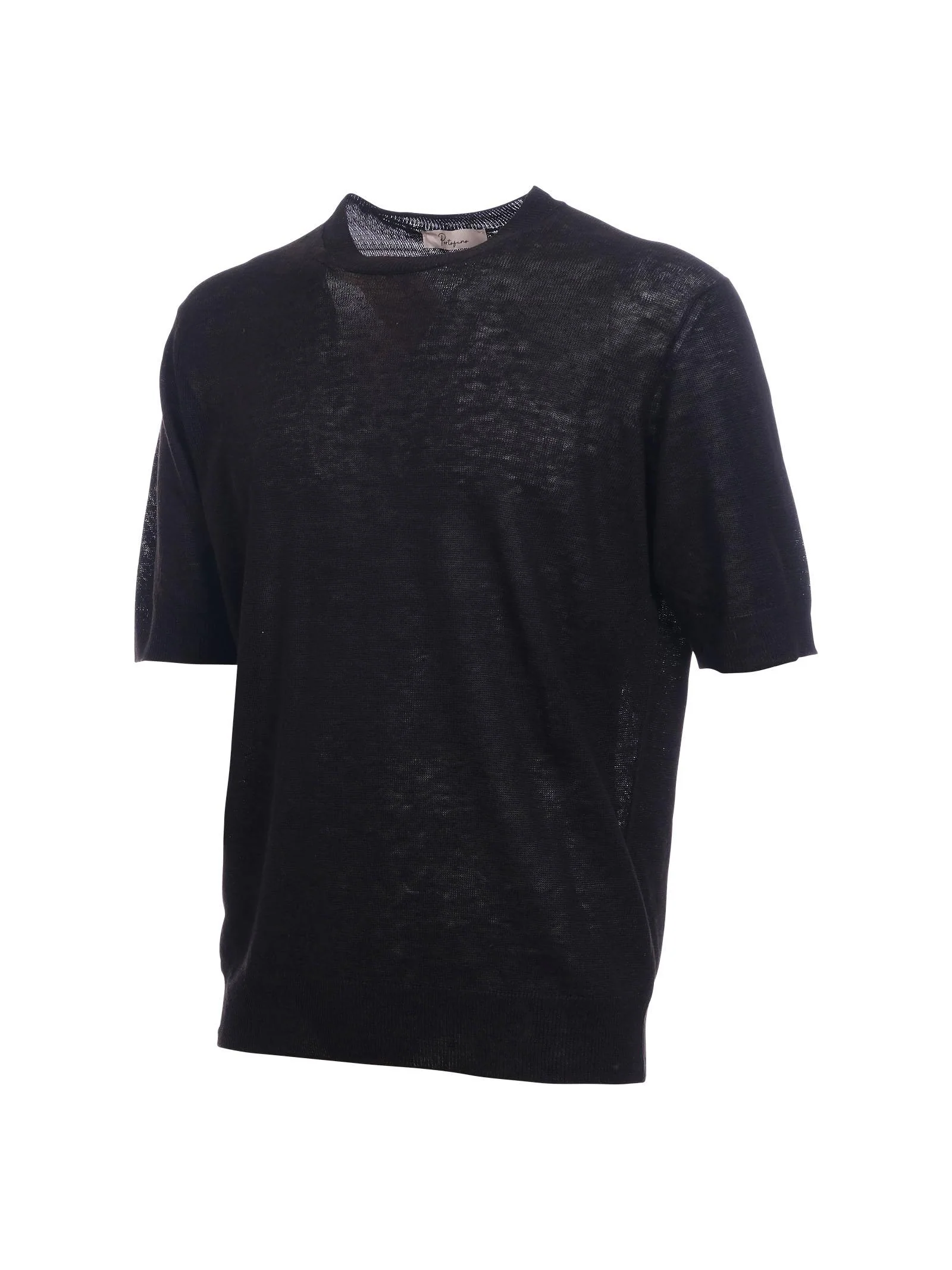 Maglia oversize Portofino nera in lino - Image 2
