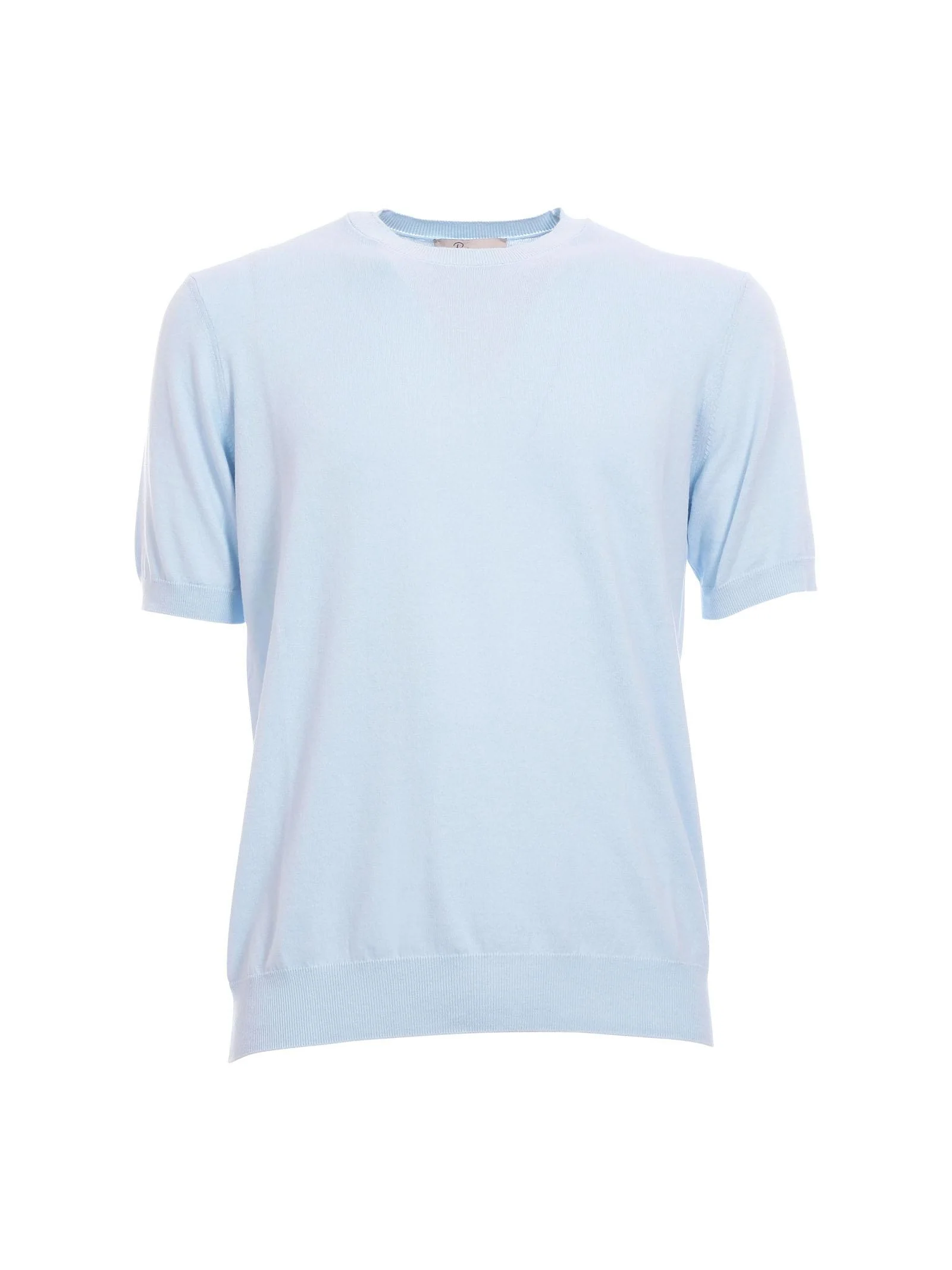 Maglia Portofino azzurra con profili a coste