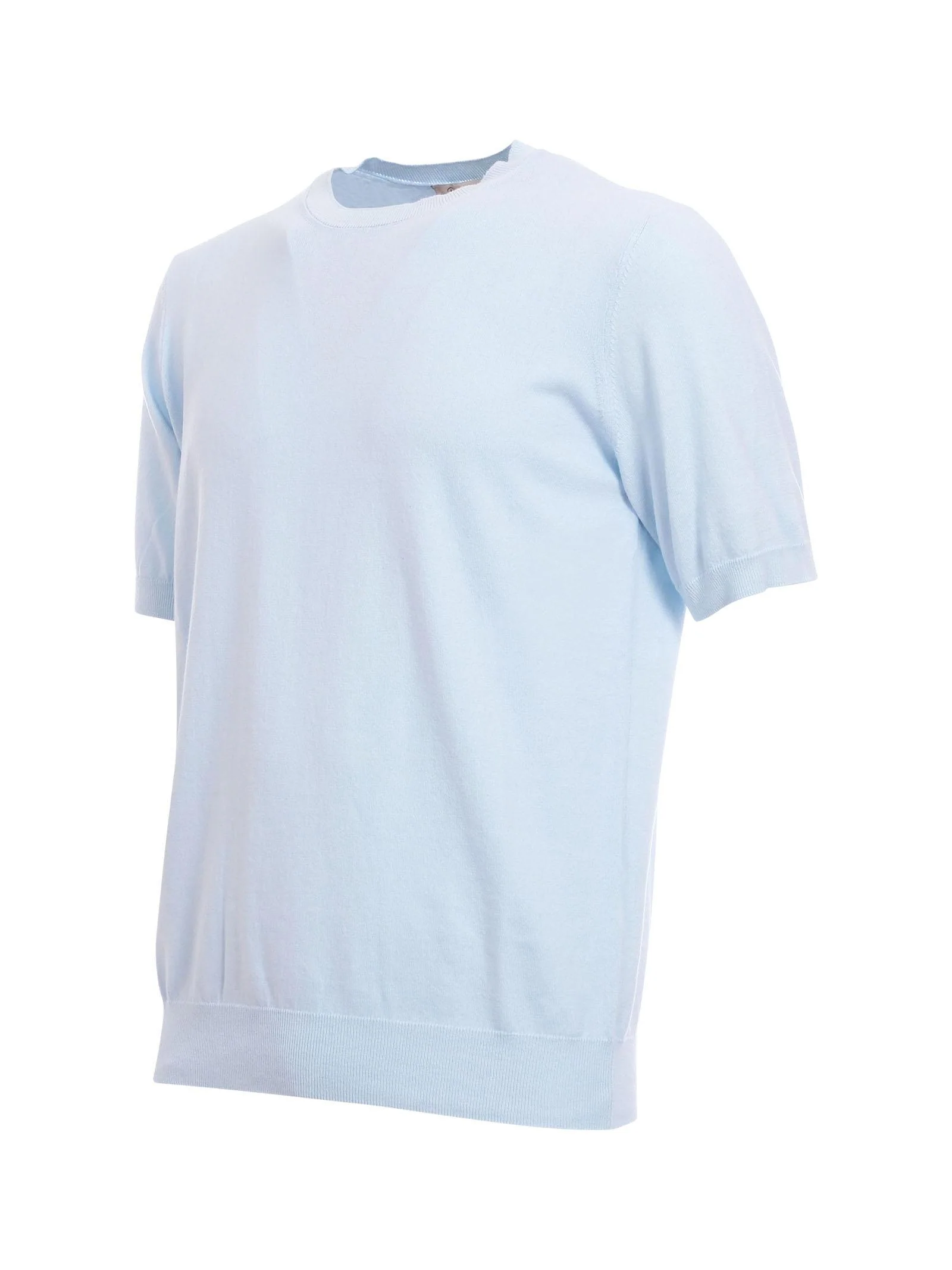 Maglia Portofino azzurra con profili a coste - Image 2
