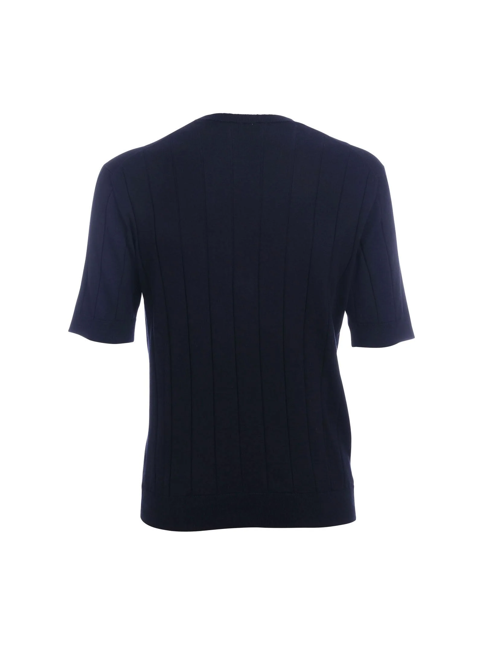 Maglia Portofino blu a coste verticali - Image 3