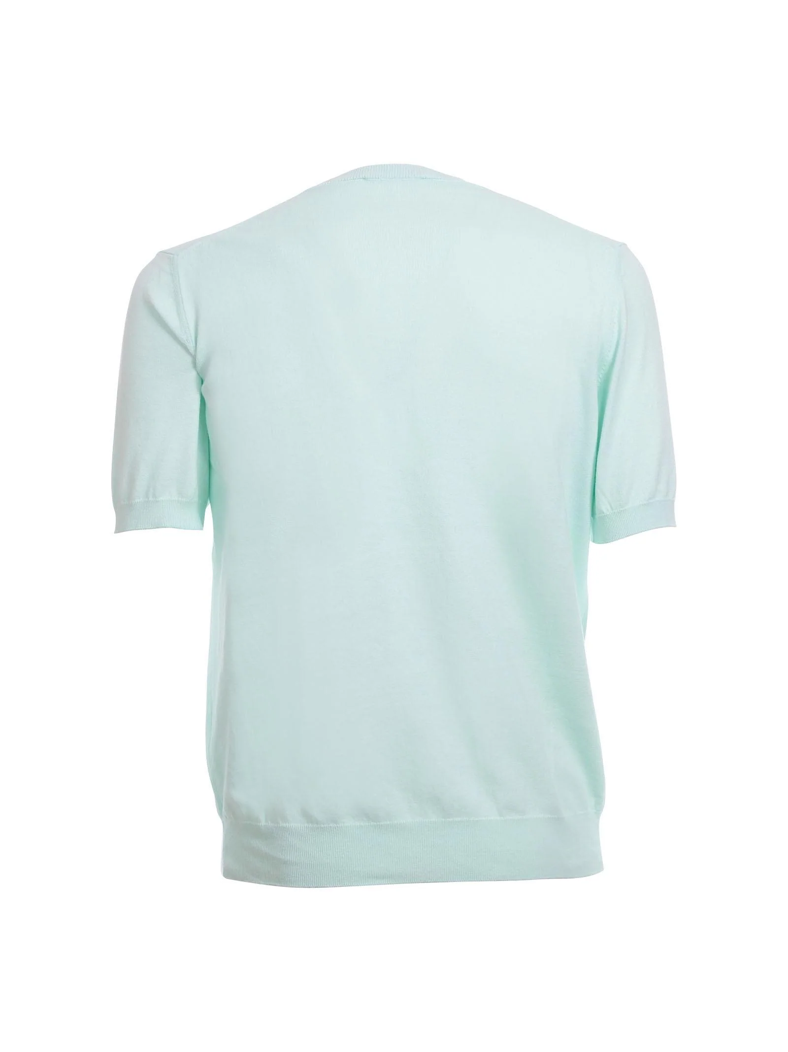 Maglia Portofino verde acqua con profili a coste - Image 3
