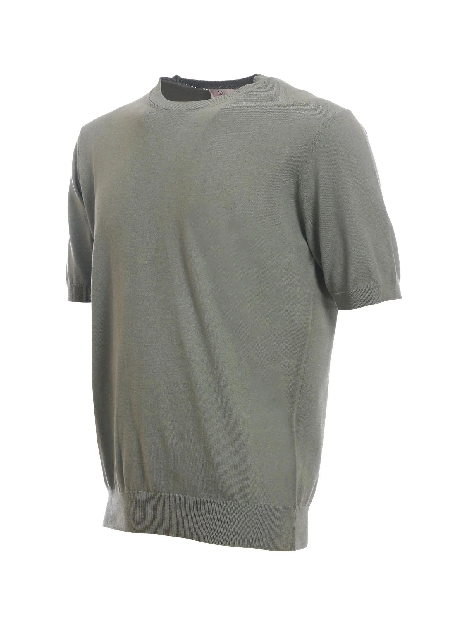 Maglia Portofino verde militare con profili a coste - Image 2