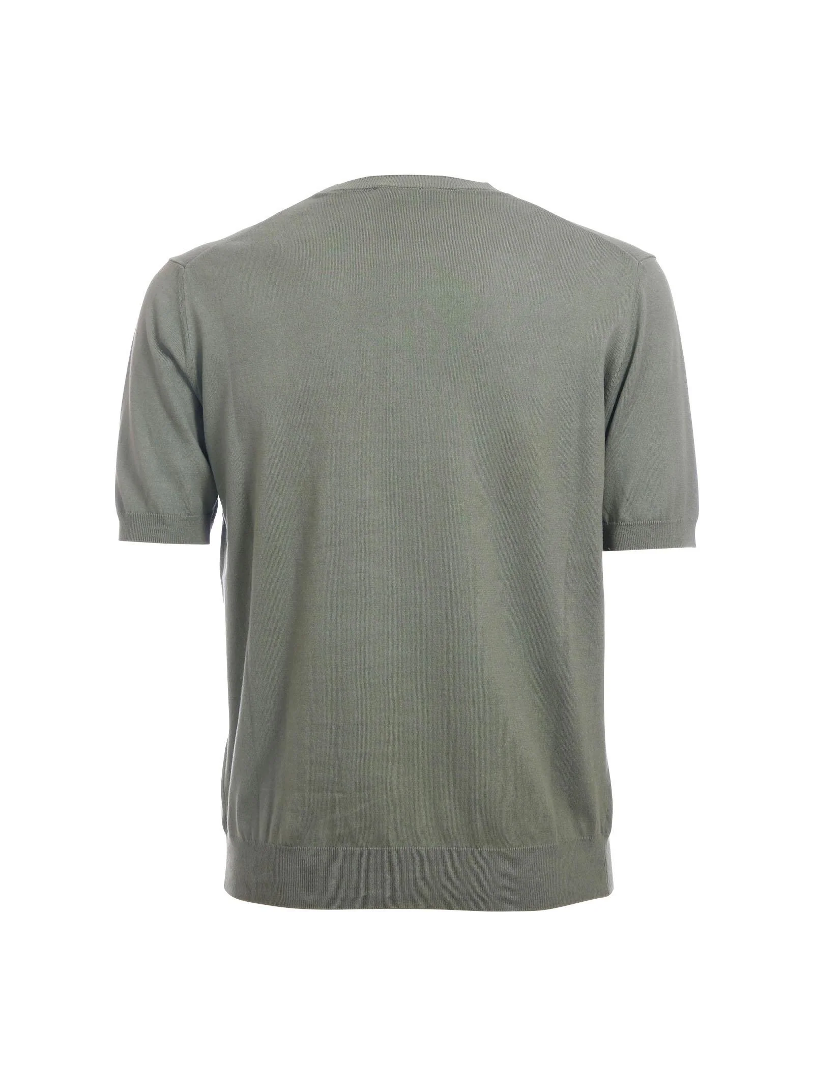 Maglia Portofino verde militare con profili a coste - Image 3