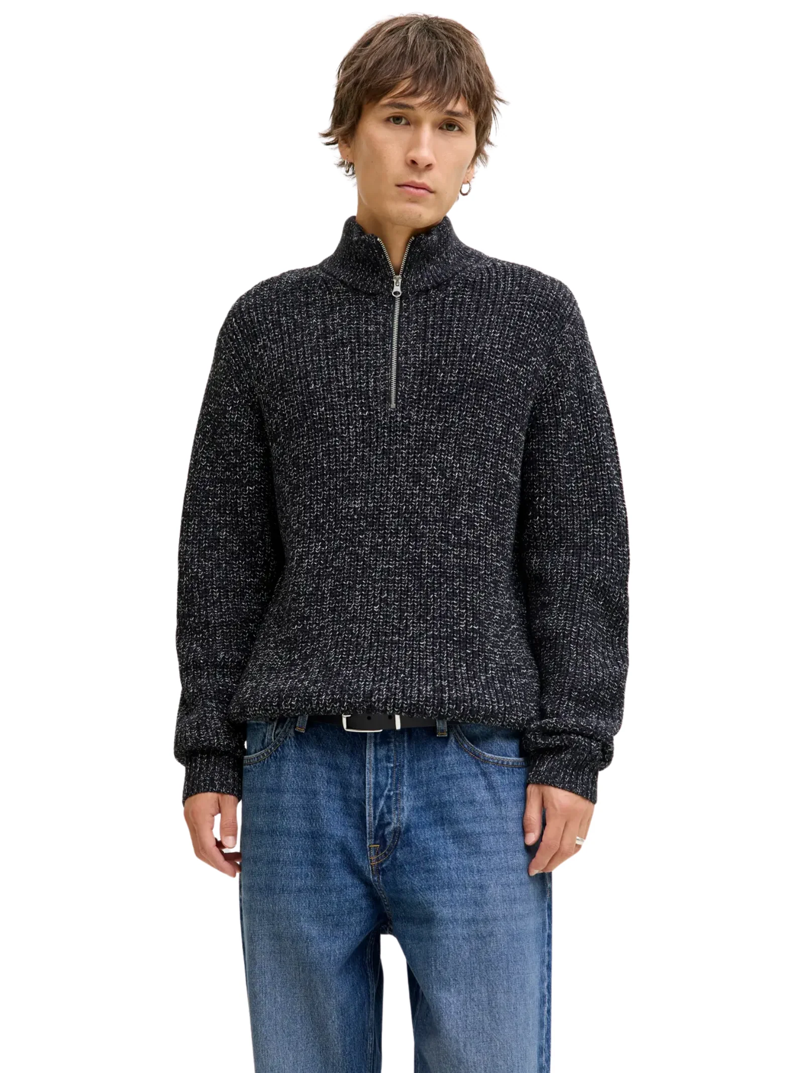 Pullover con zip Jack & Jones blu