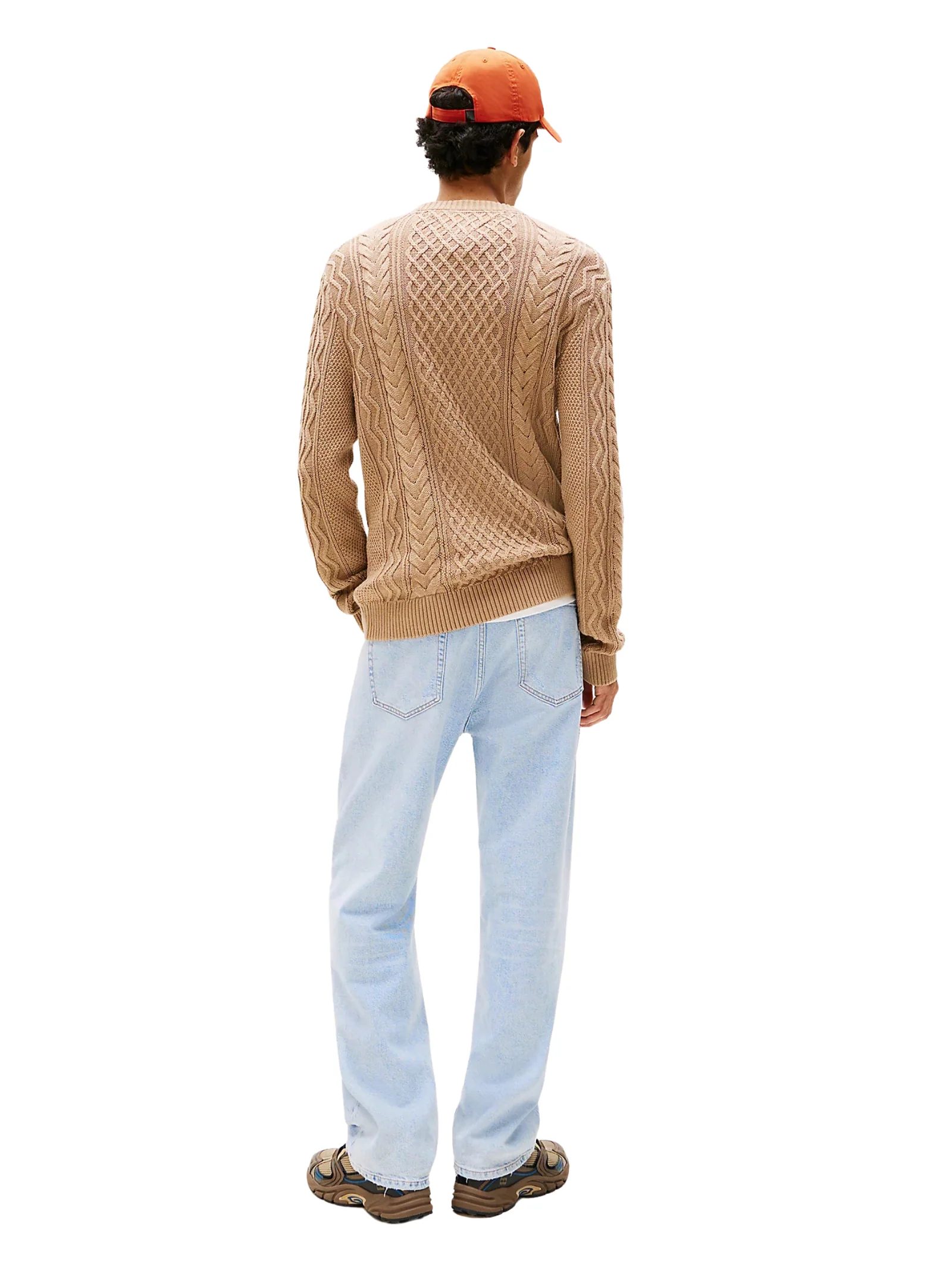 Pullover slim fit Tommy Hilfiger beige con distintivo - Image 5