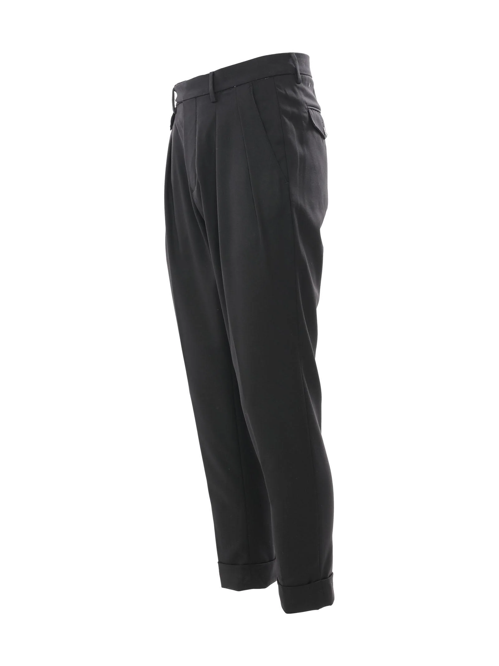 Pantalone nero Tk con doppia pence - Image 2