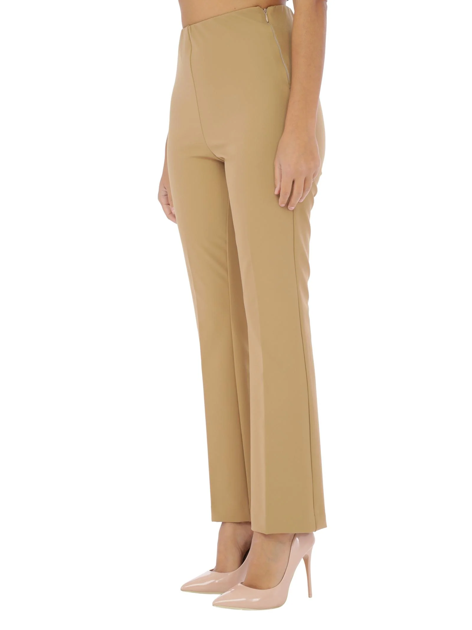 Pantaloni beige a zampetta - Image 2