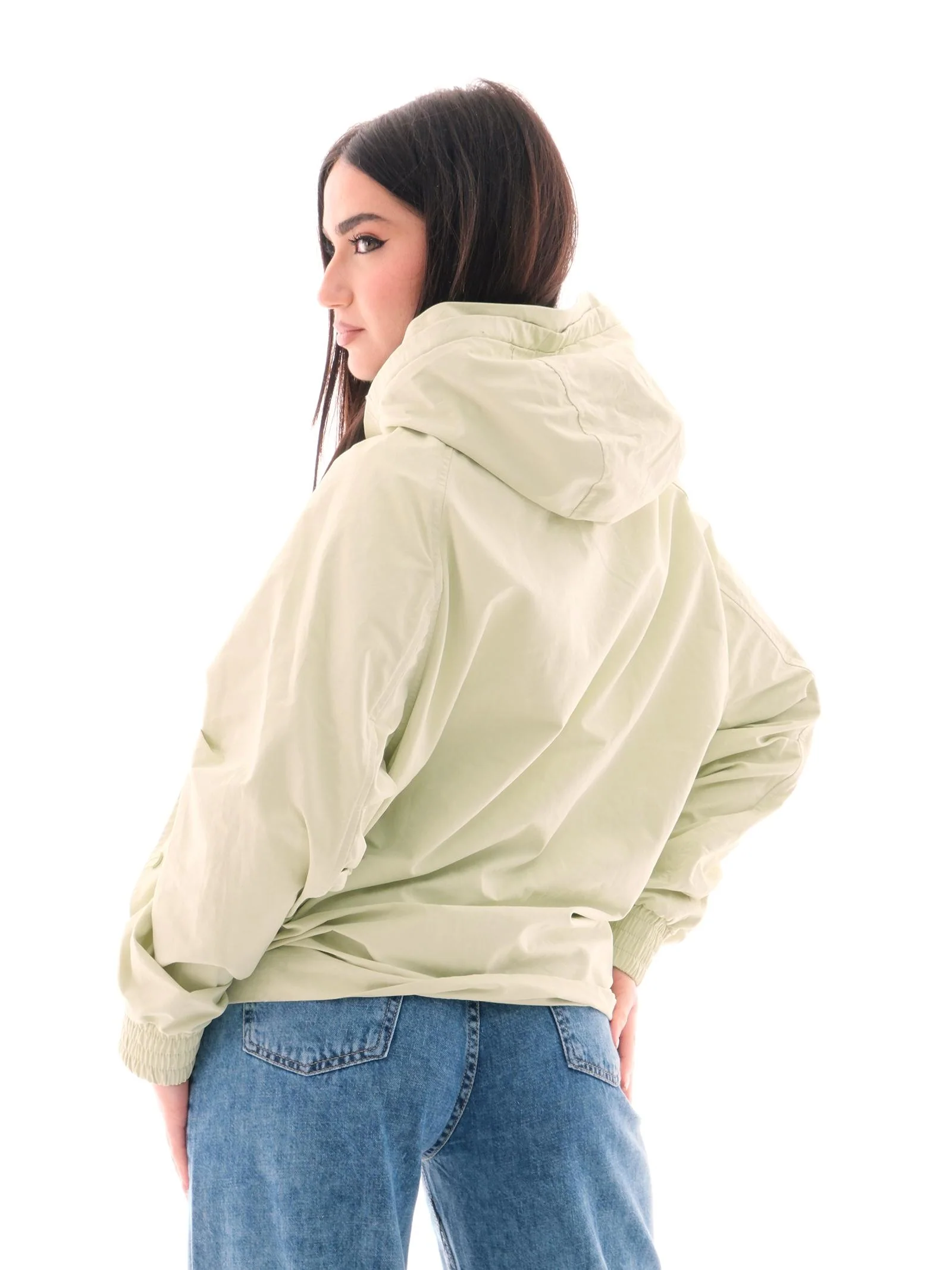 Parka corto Rino e Pelle "Bayli" verde acido - Image 4