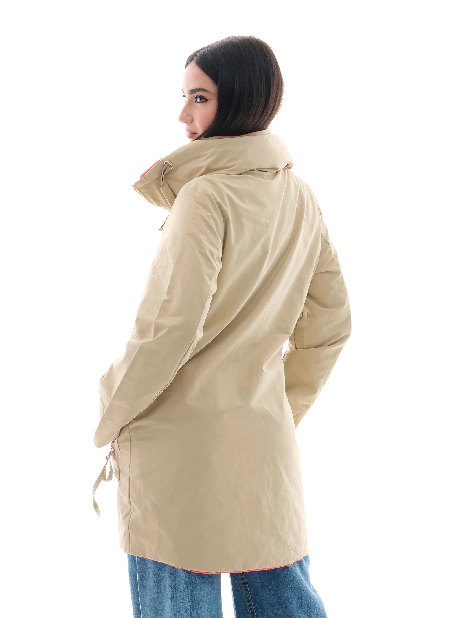 Parka reversibile Rino e Pelle "Maxime" beige - Image 4