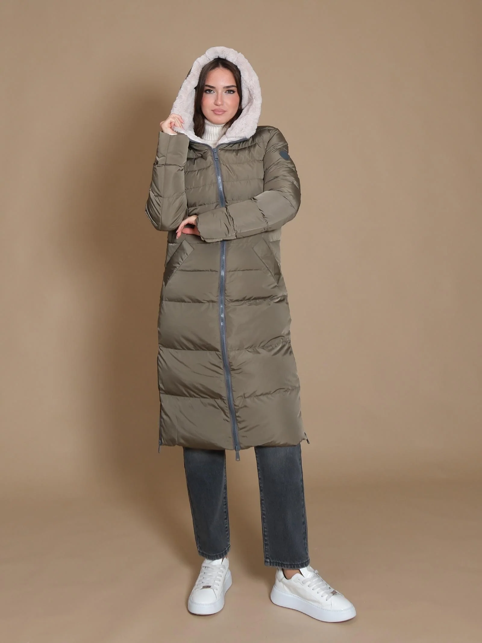 Piumino Keila Rino&Pelle verde