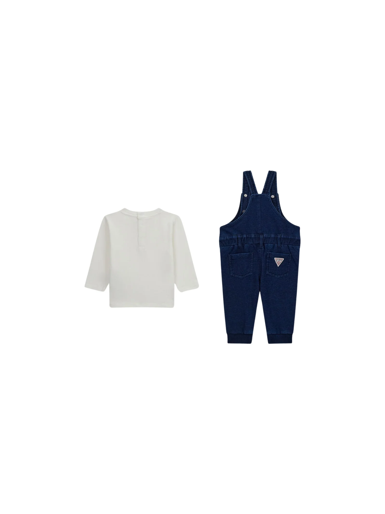 Salopette con maglia Guess blu e bianco - Image 2
