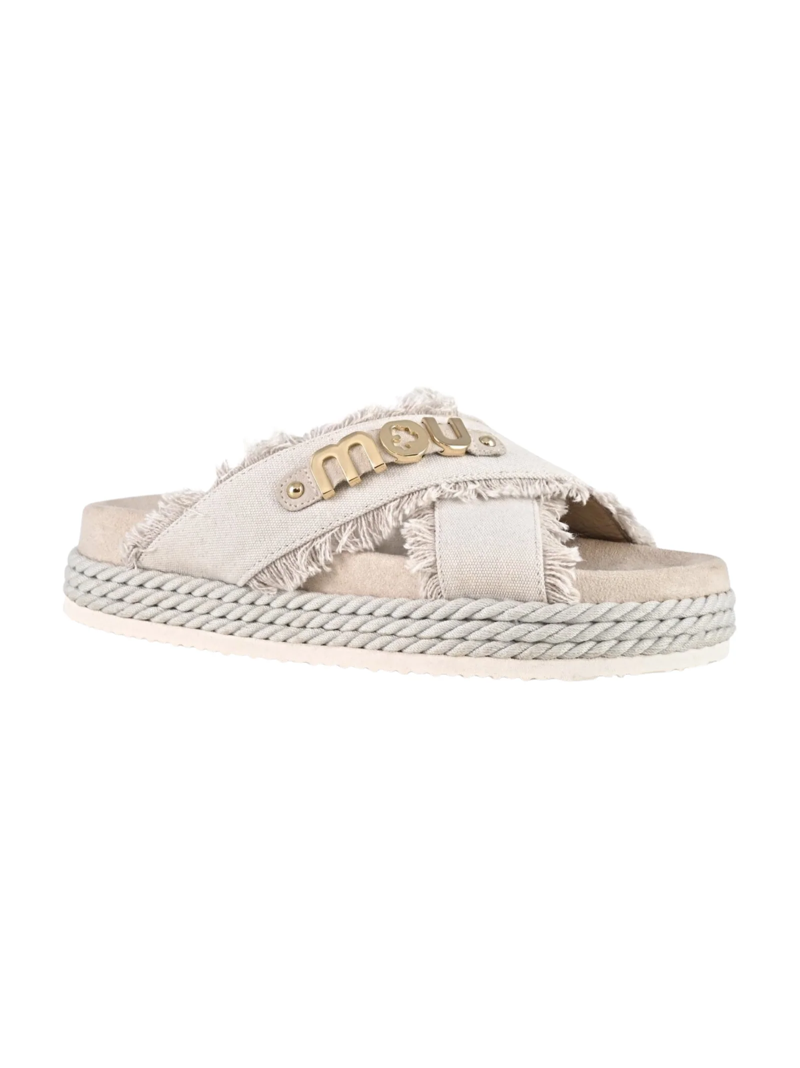 Sandal i"criss-cross rope" Mou beige - Image 2