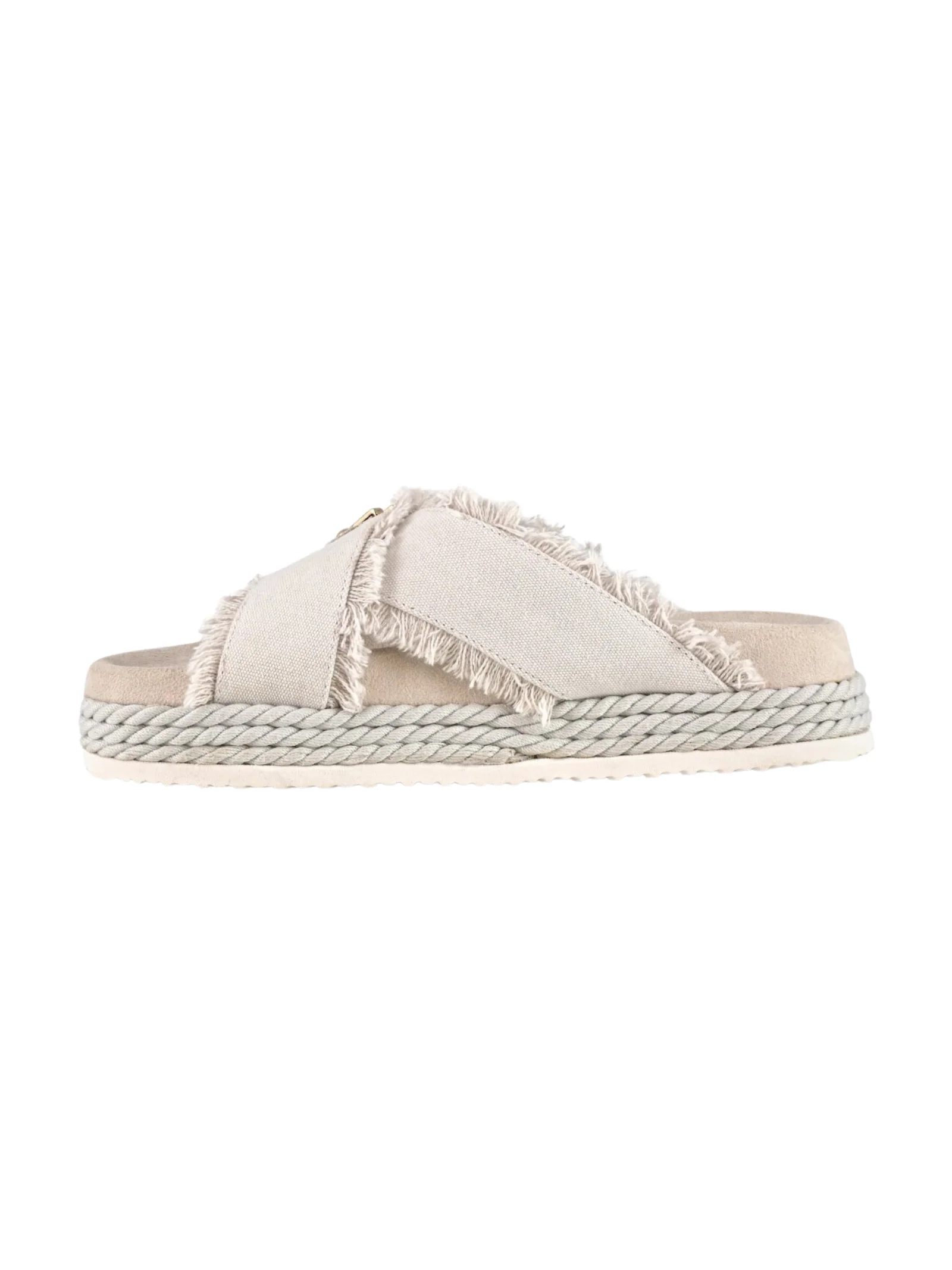 Sandal i"criss-cross rope" Mou beige - Image 4