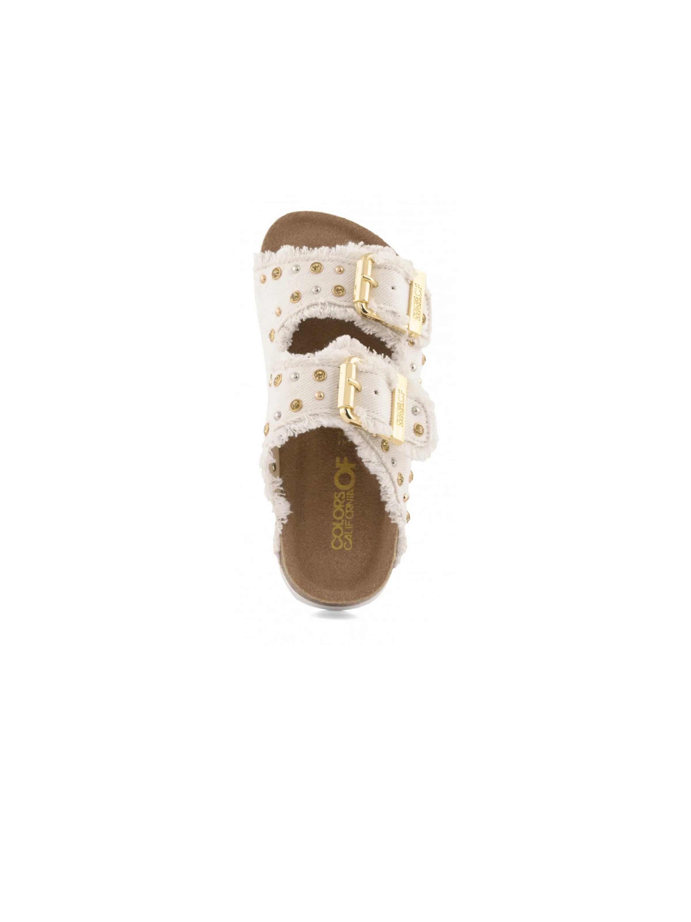 Sandali Colors Of California bianco con strass - Image 3
