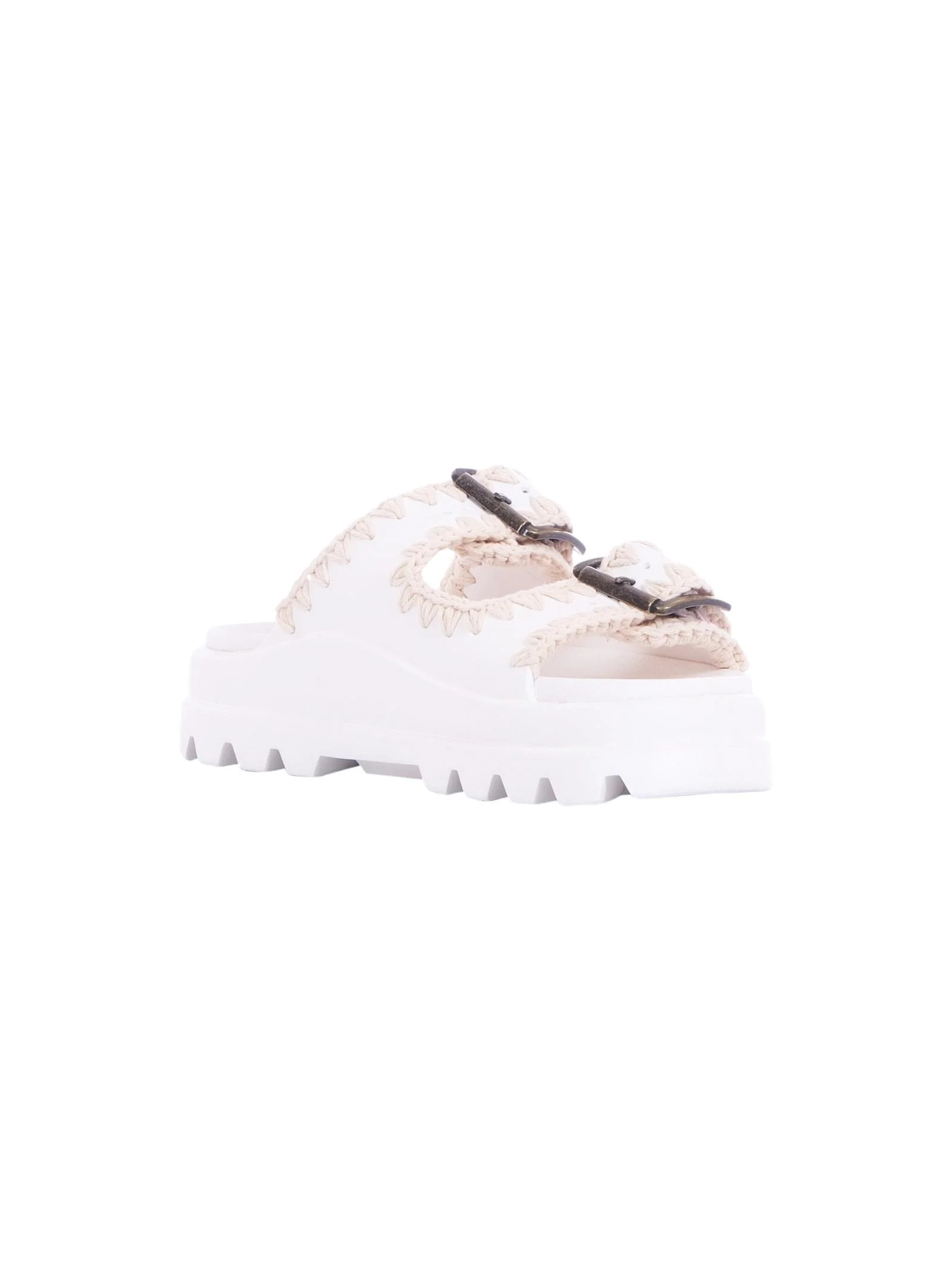 Sandali "Eva one-piece slide two-buckle" Mou bianco - Image 2