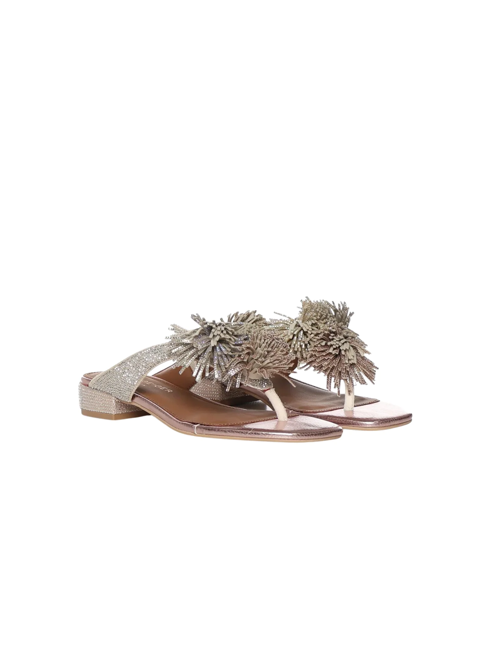 Sandali infradito "Pom Pom T-Bar Flat" Kurt Geiger multicolor - Image 2