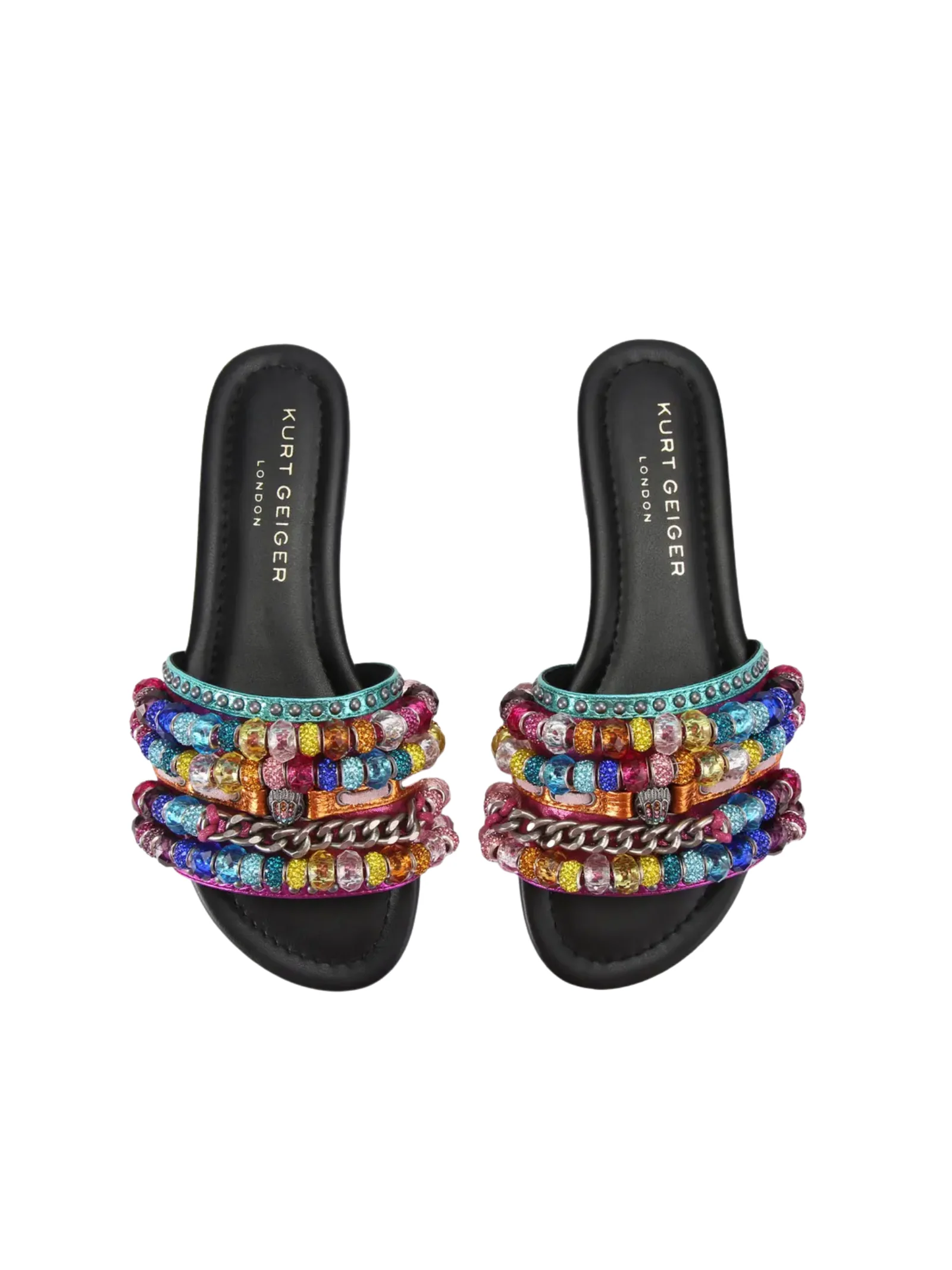 Sandali "Southnbank" Kurt Geiger nero con perline - Image 2
