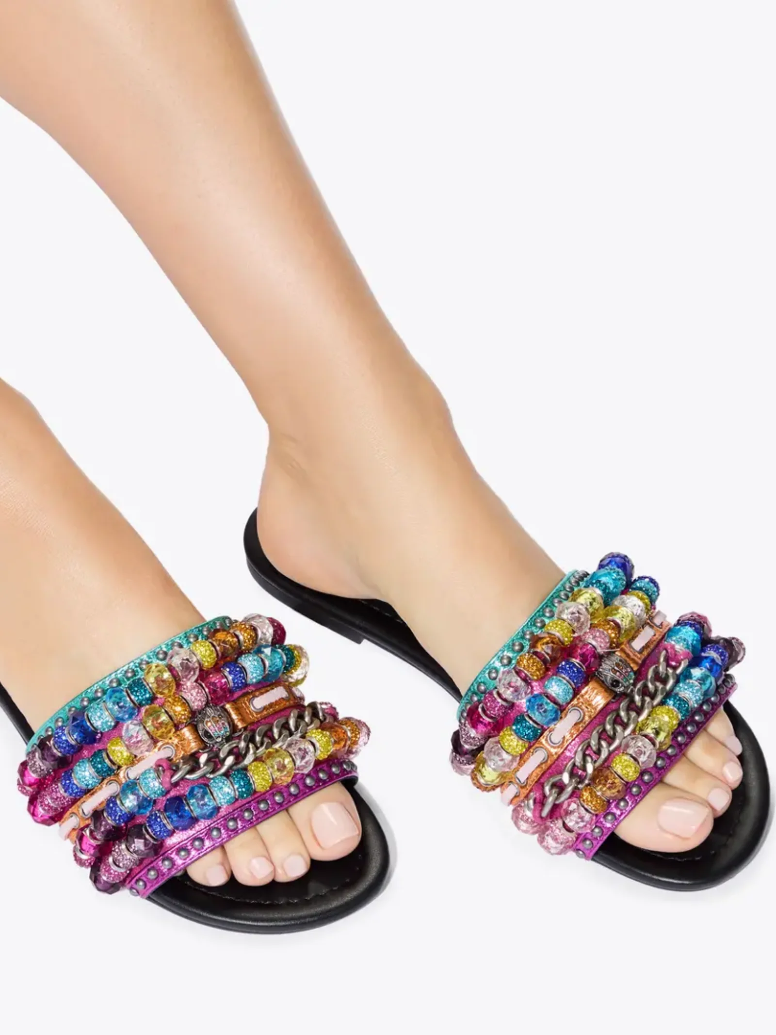 Sandali "Southnbank" Kurt Geiger nero con perline - Image 5