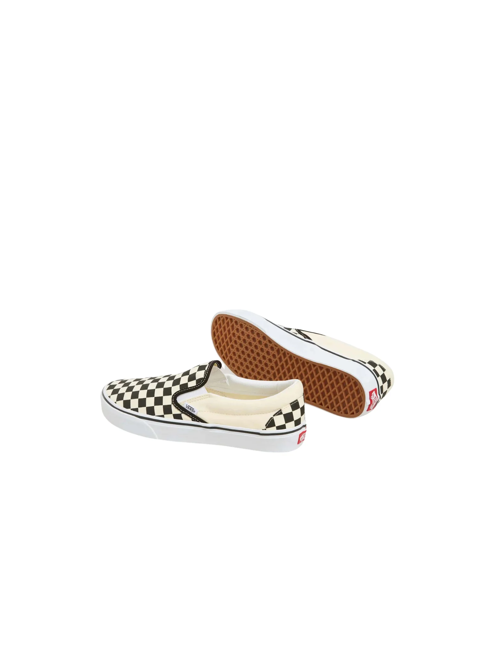 Scarpe Slip on Vans nere e bianche fantasia check - Image 3