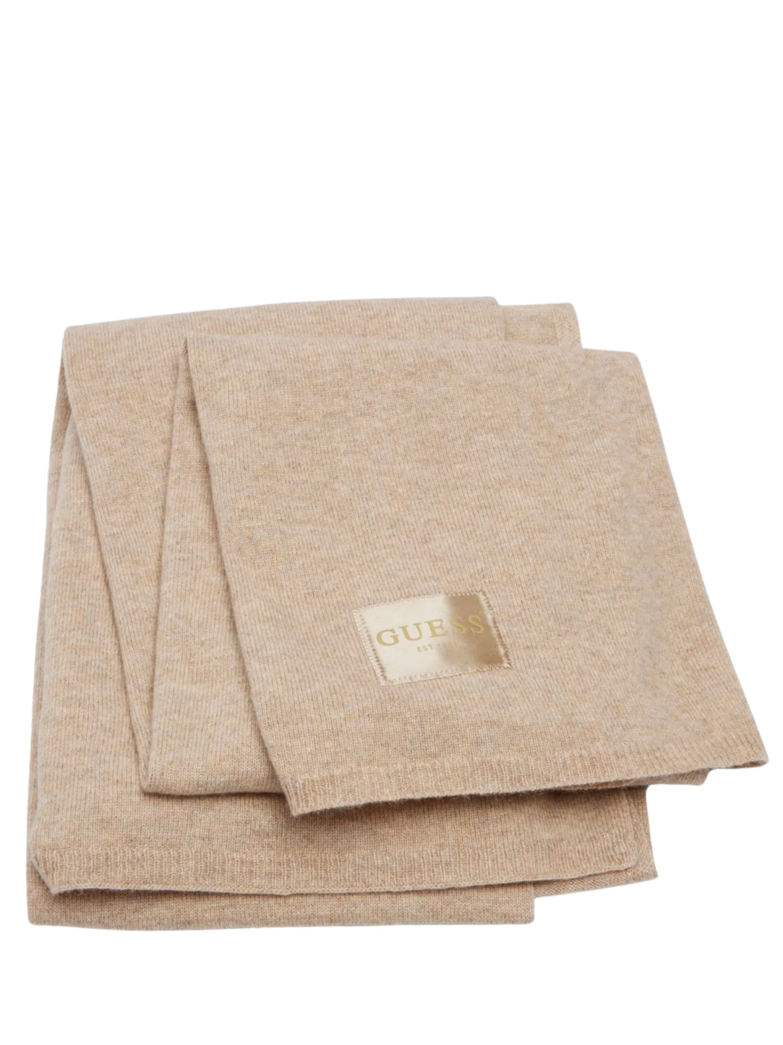 Sciarpa Guess taupe con patch logato - Image 2