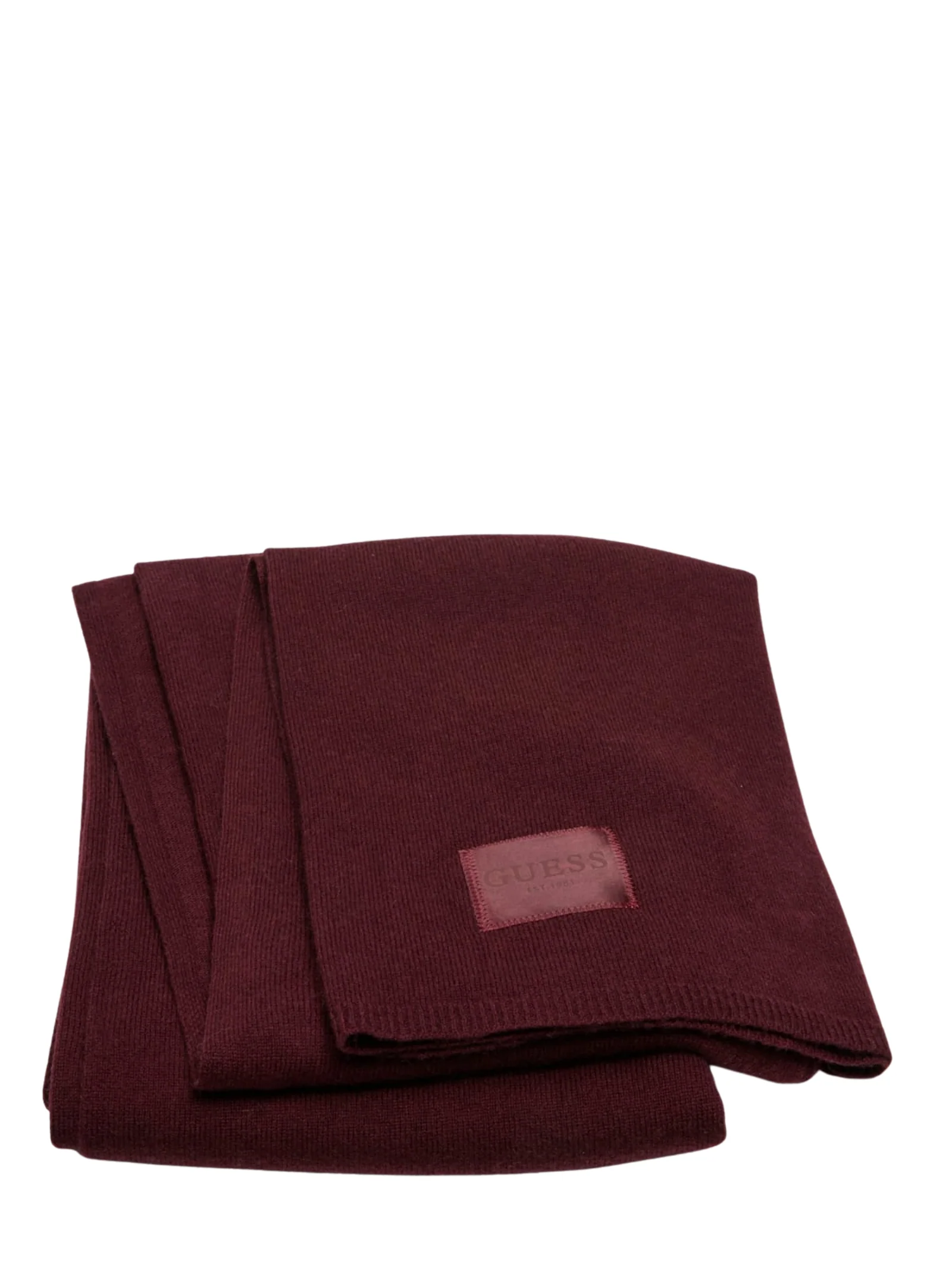 Sciarpa Guess vinaccio con patch logato - Image 2
