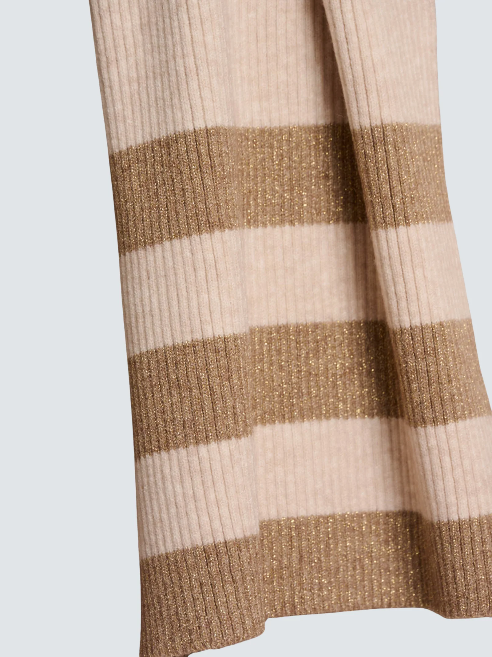 Sciarpa "Hetty scarf" Rino & Pelle beige con dettagli in filo lurex - Image 2