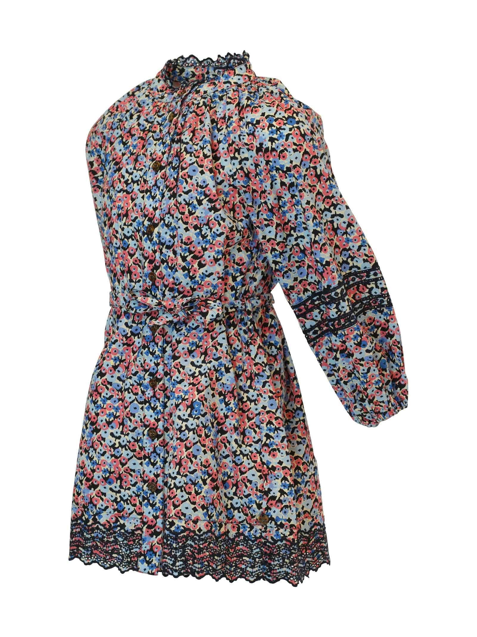 Abito camicia floreale blu - Image 2