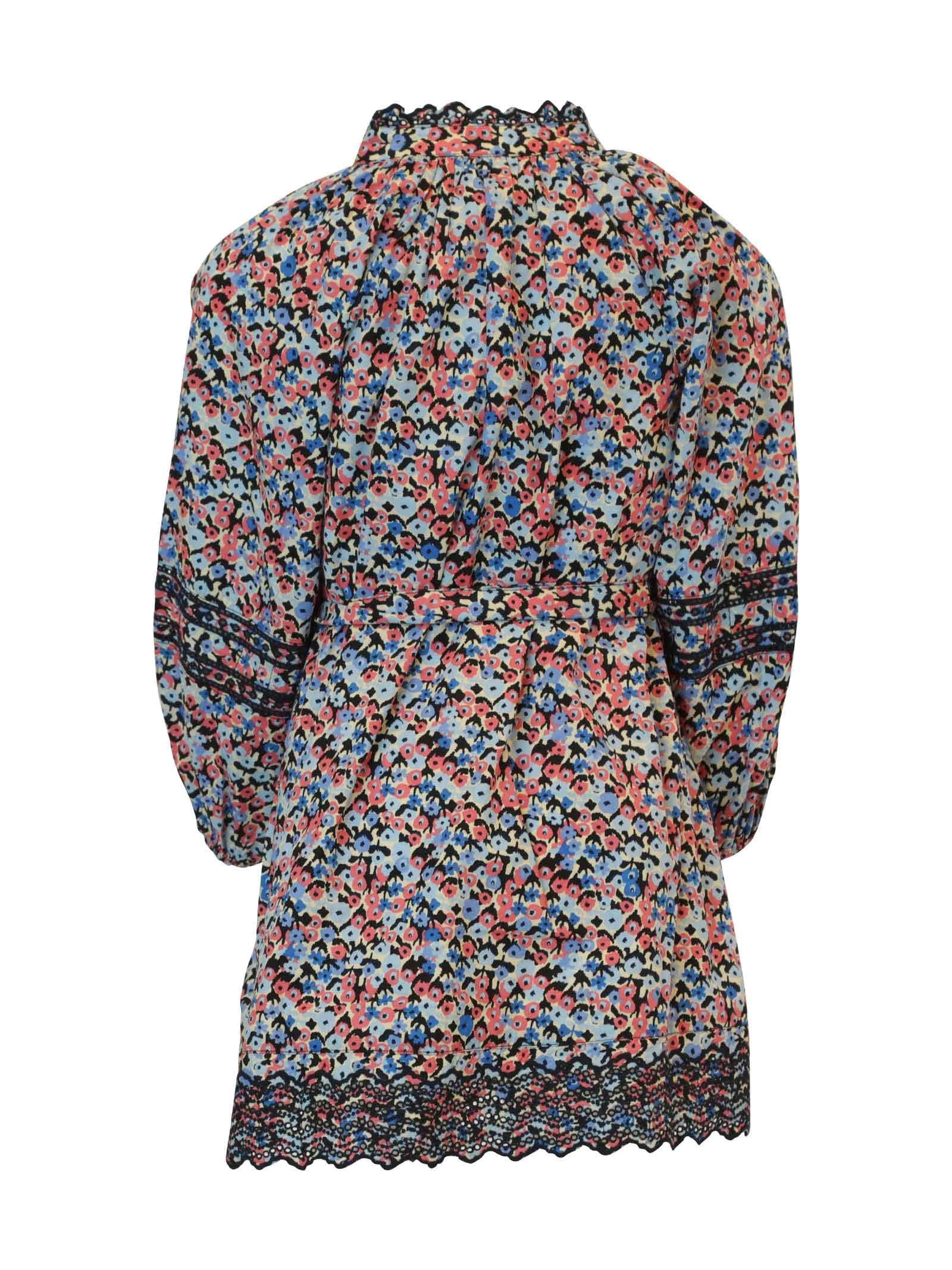 Abito camicia floreale blu - Image 3