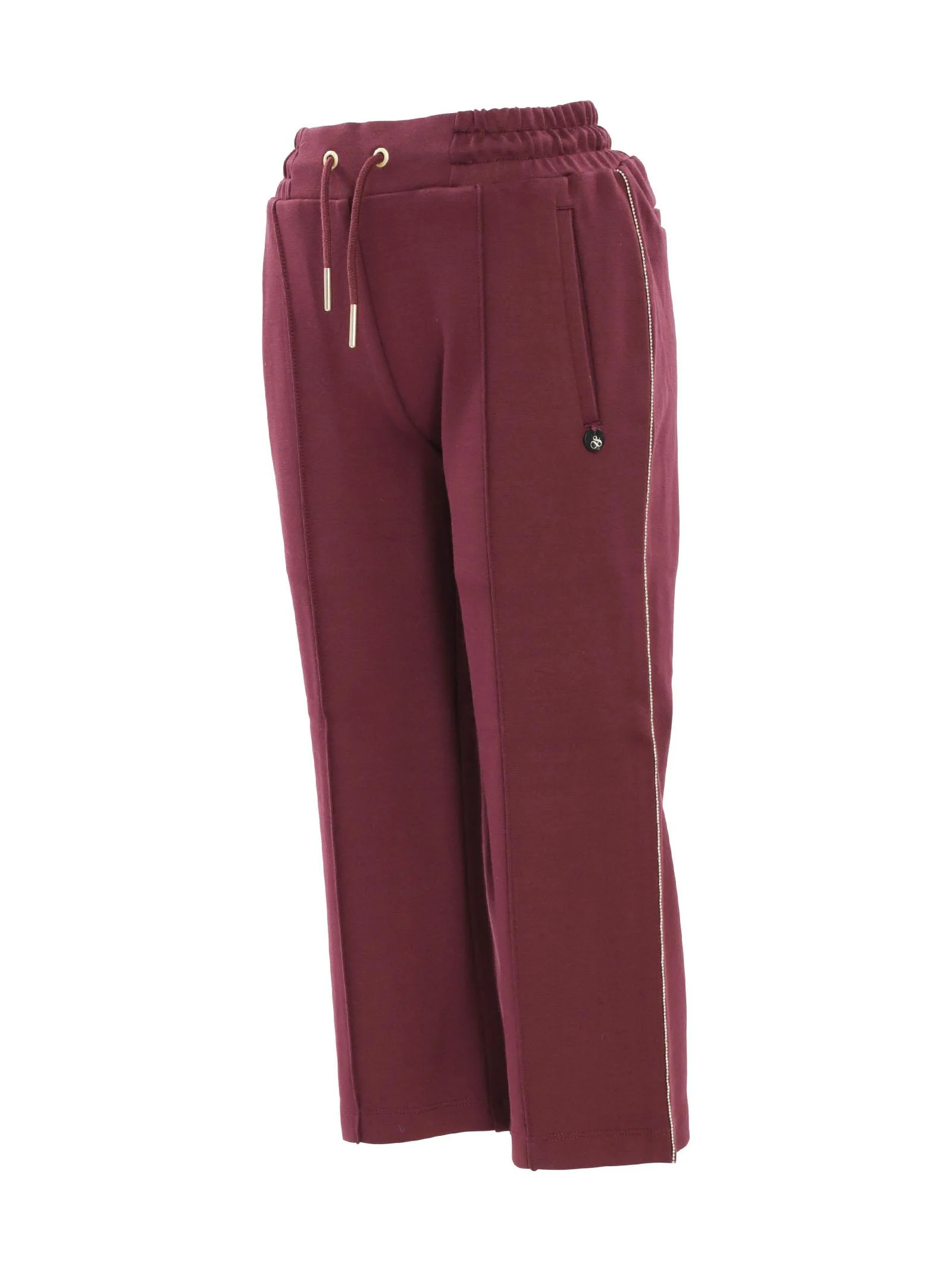 Pantalone bordeaux con micro borchie - Image 2