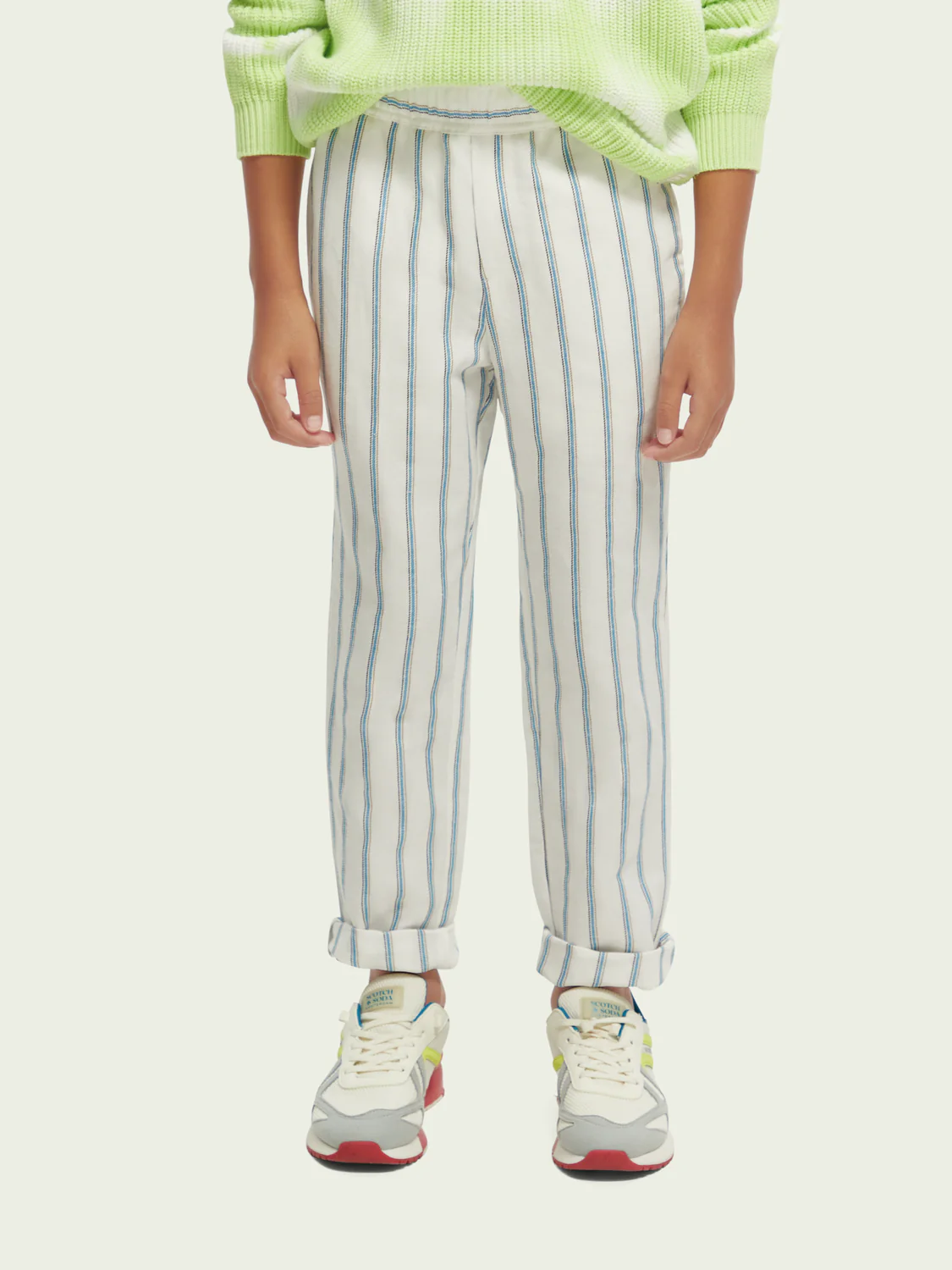 Pantalone in lino a righe - Image 3