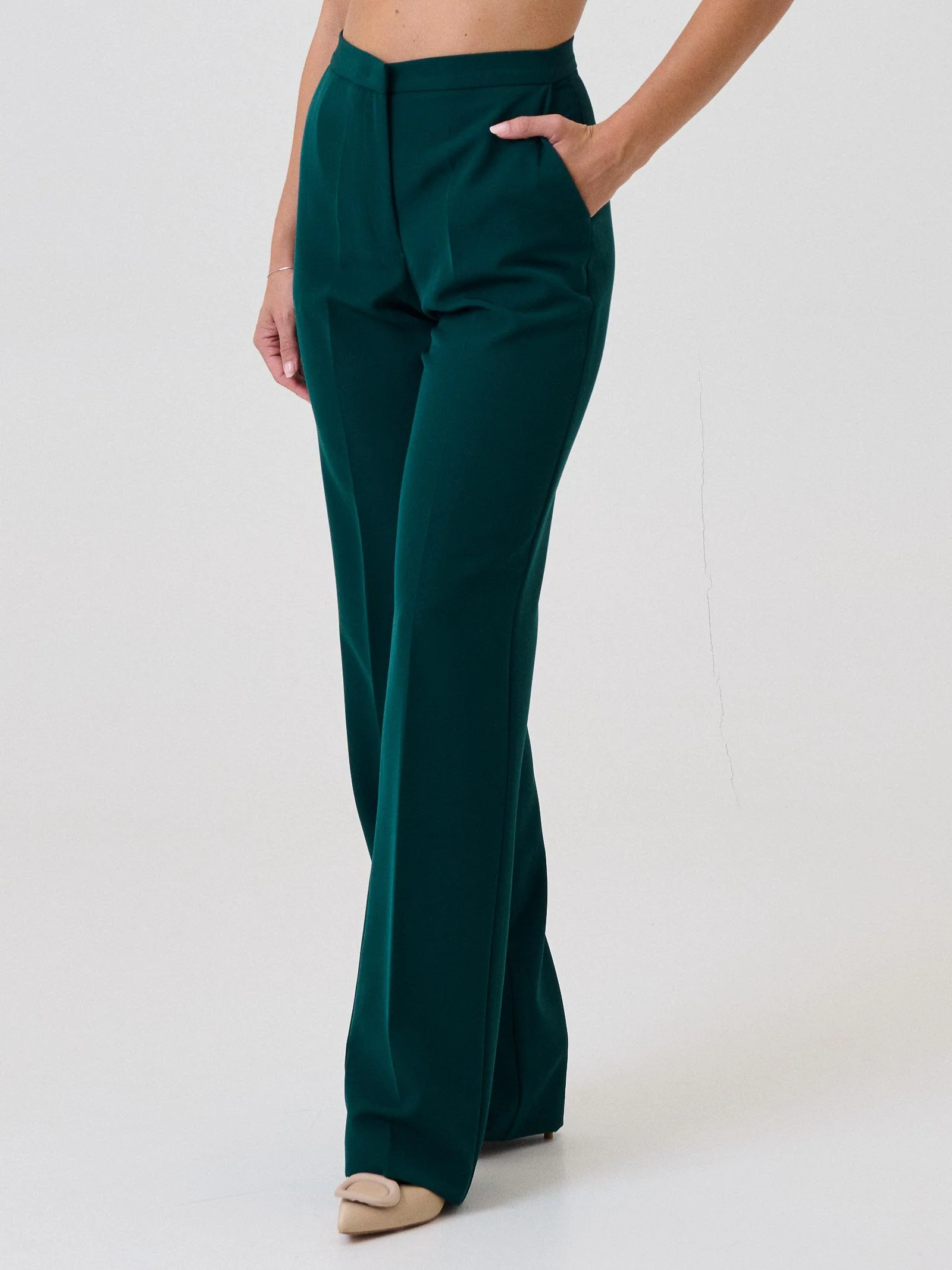Pantalone a palazzo Silence Limited verde forest - Image 2