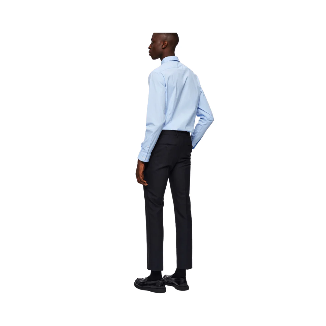 Camicia azzurra slim fit Selected - Image 4