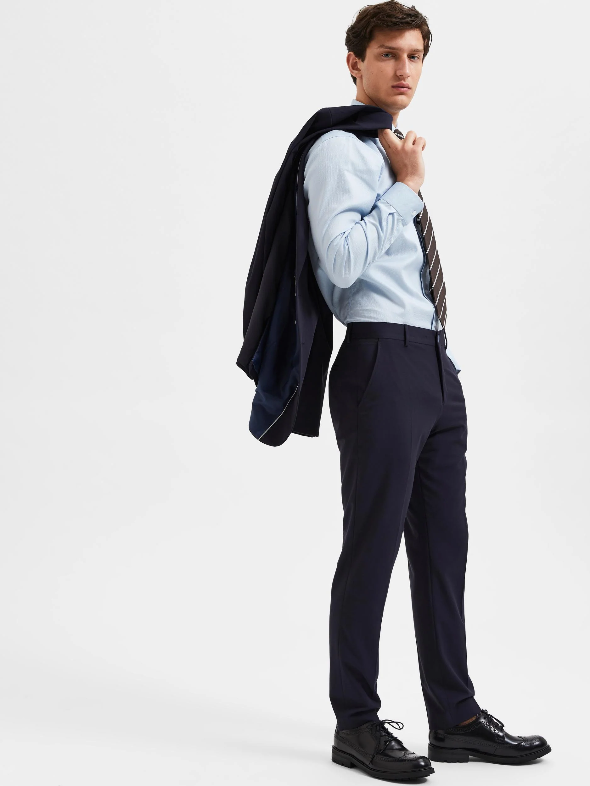 Pantaloni formali blu navy - Image 2