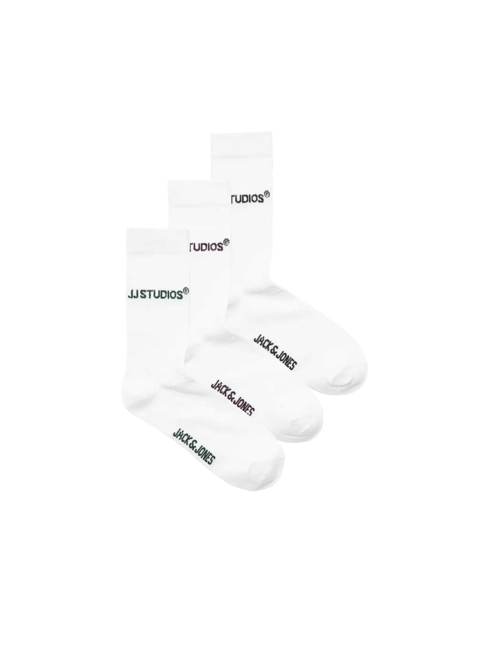 Set Calzini Jack & Jones bianco con stampa "JJ Studios"