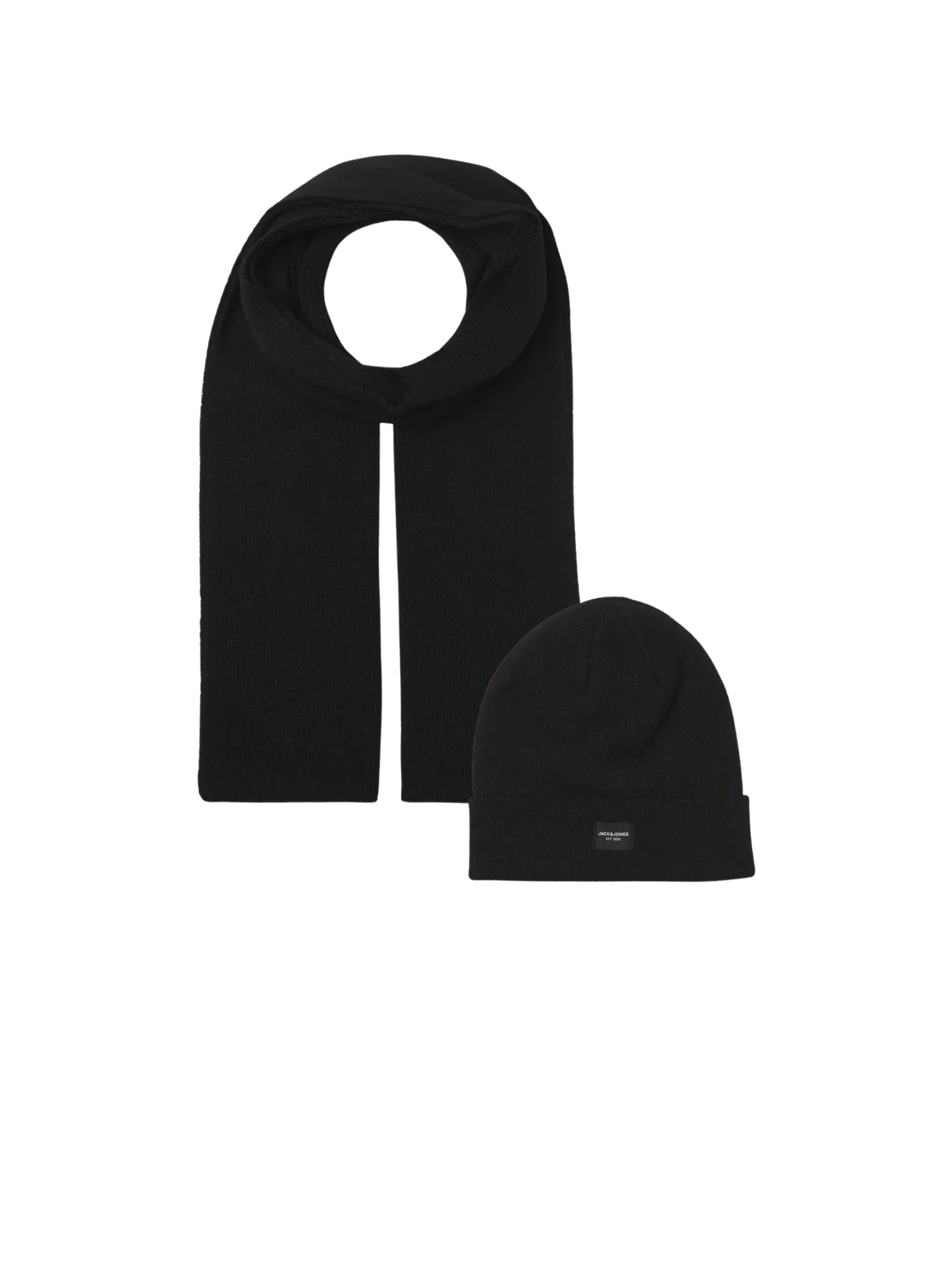Set sciarpa e cappello Jack & Jones nero