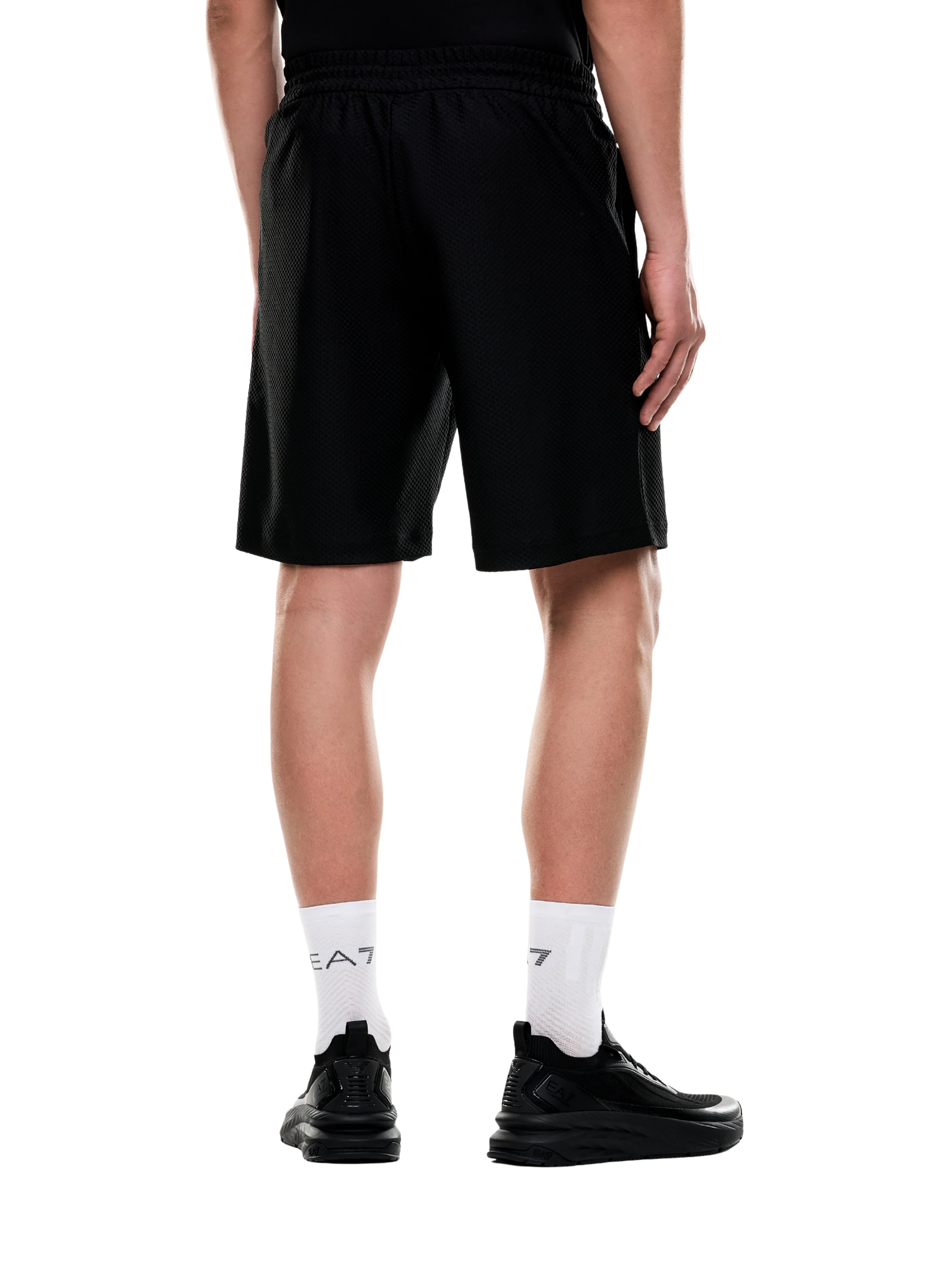Shorts Armani EA7 nero in tessuto tecnico - Image 3