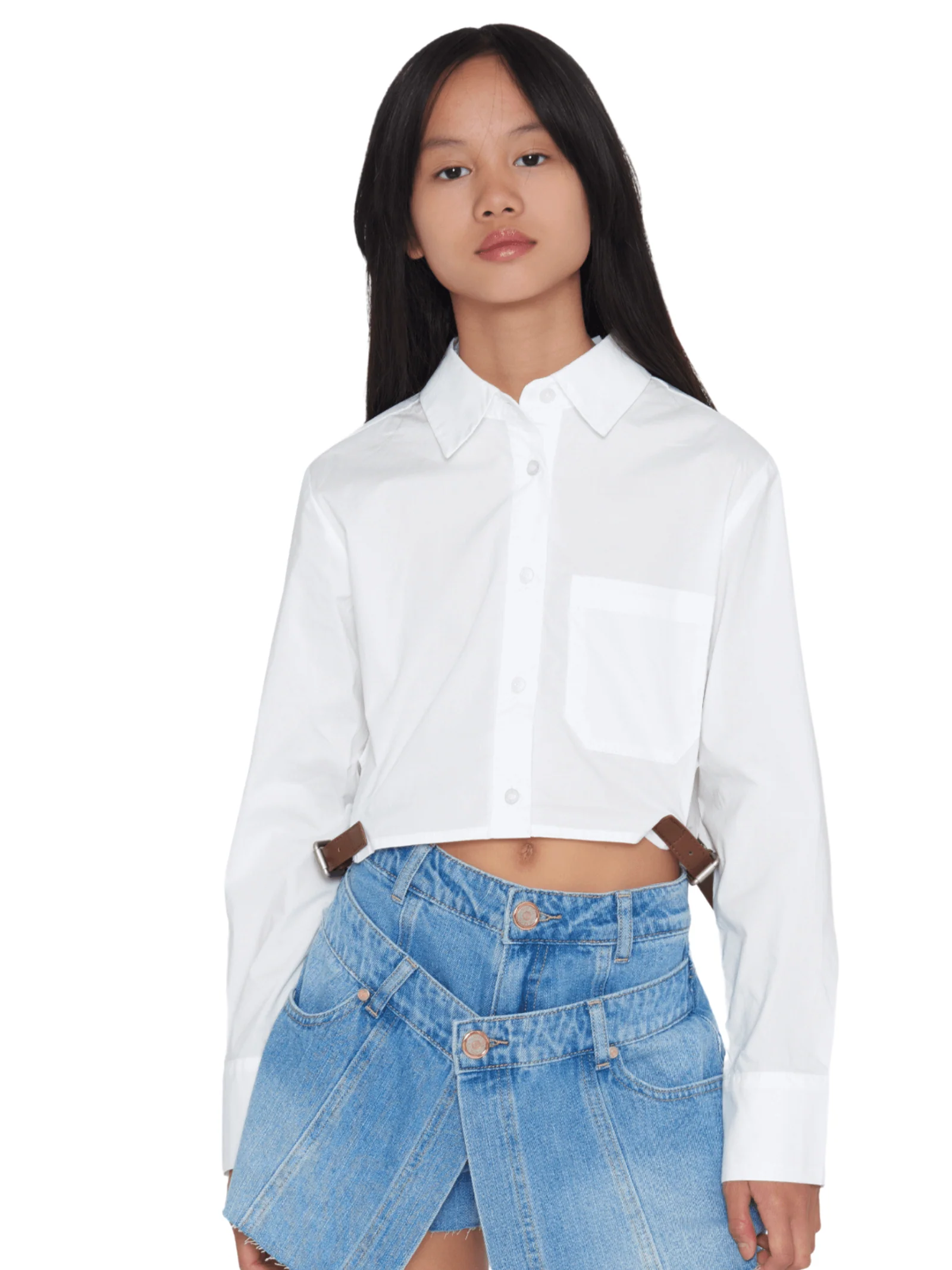 Shorts con doppia chiusura Tobetoo in denim - Image 2